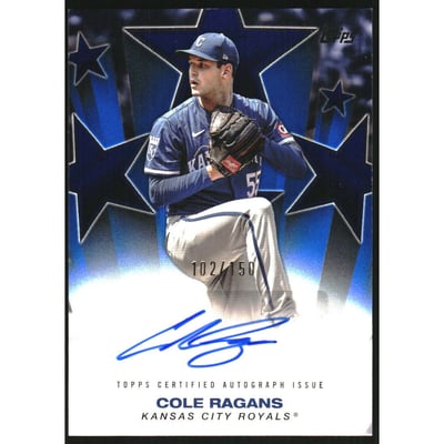 2025 Topps Baseball Stars Autographs Blue #BSA2CR Cole Ragans S2