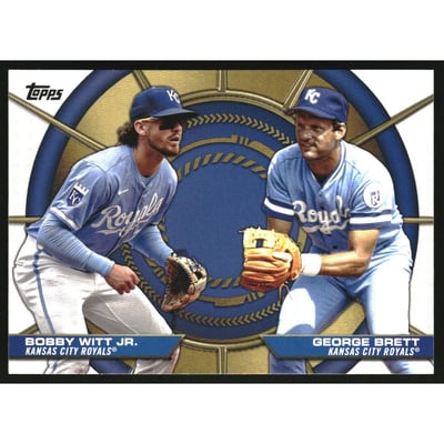 2025 Topps Dynamic Duos #DD1 George Brett/Bobby Witt Jr.