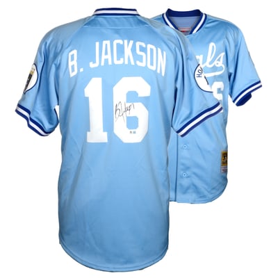Bo Jackson Kansas City Royals Fanatics Authentic Autographed Blue Mitchell & Ness Jersey