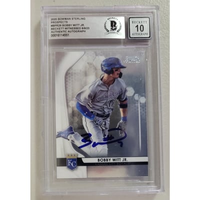 Bobby Witt Jr. 2020 Bowman Mega Box #BMA-BWJ Chrome Prospect Auto Orange Mojo Refractor Bma Bwj Bobby Witt Jr. 2020 Bowman Mega Box #BMA-BWJ Chrome Prospect Auto Orange Mojo Refractor Bma Bwj