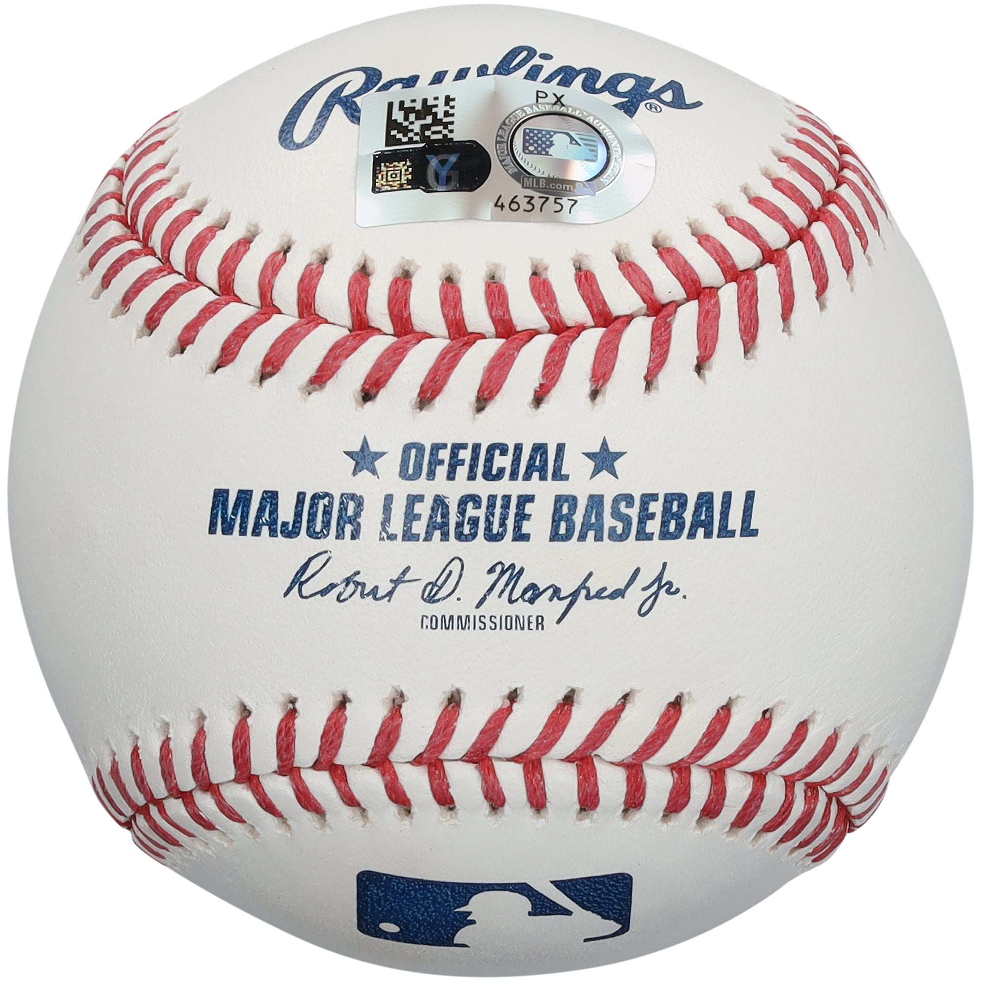 Balle de baseball autographiée par Carter Jensen des Royals de Kansas City avec inscription « Débuts en MLB le 2 septembre 1925 »