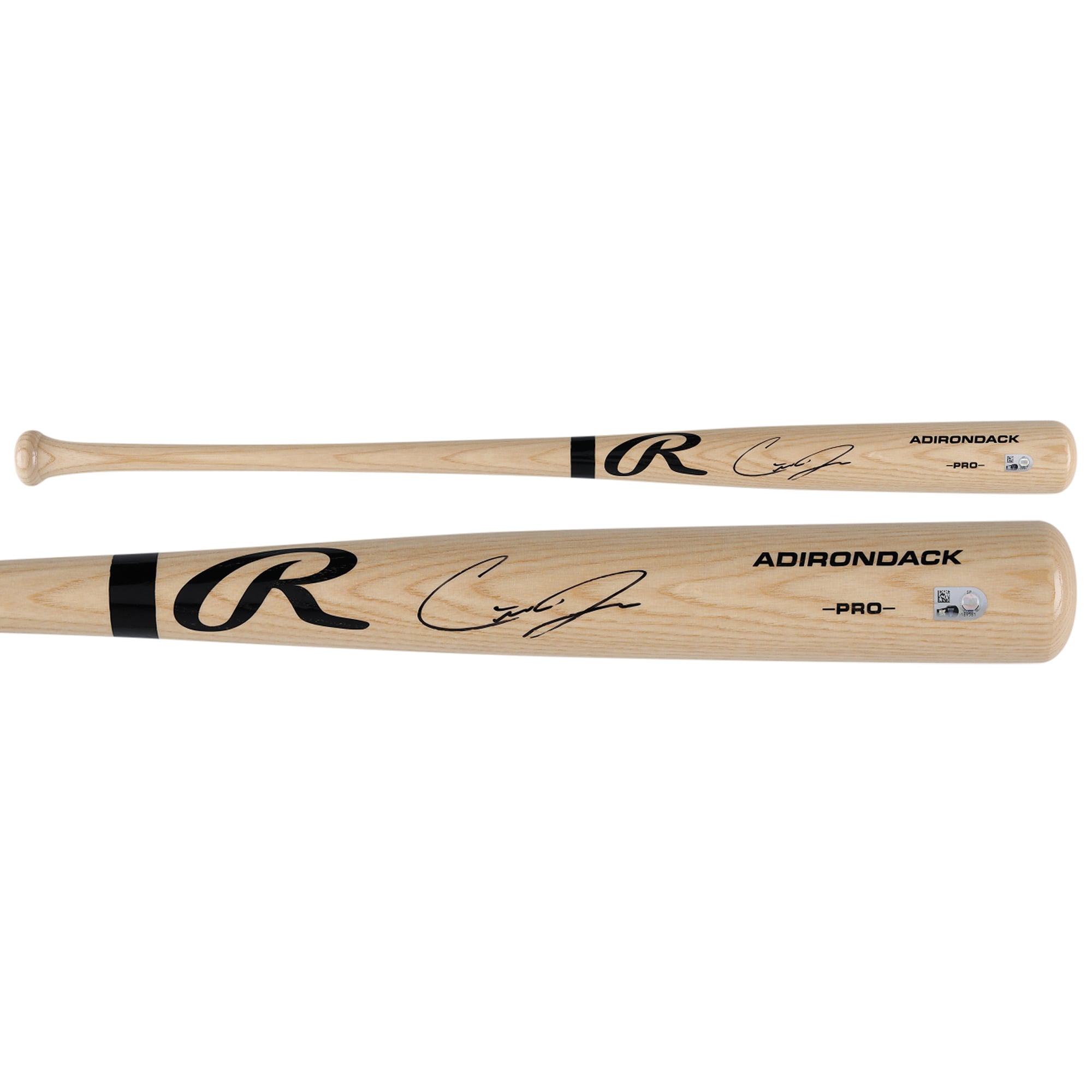 Bâton Rawlings Pro noir autographié par Carter Jensen, des Royals de Kansas City