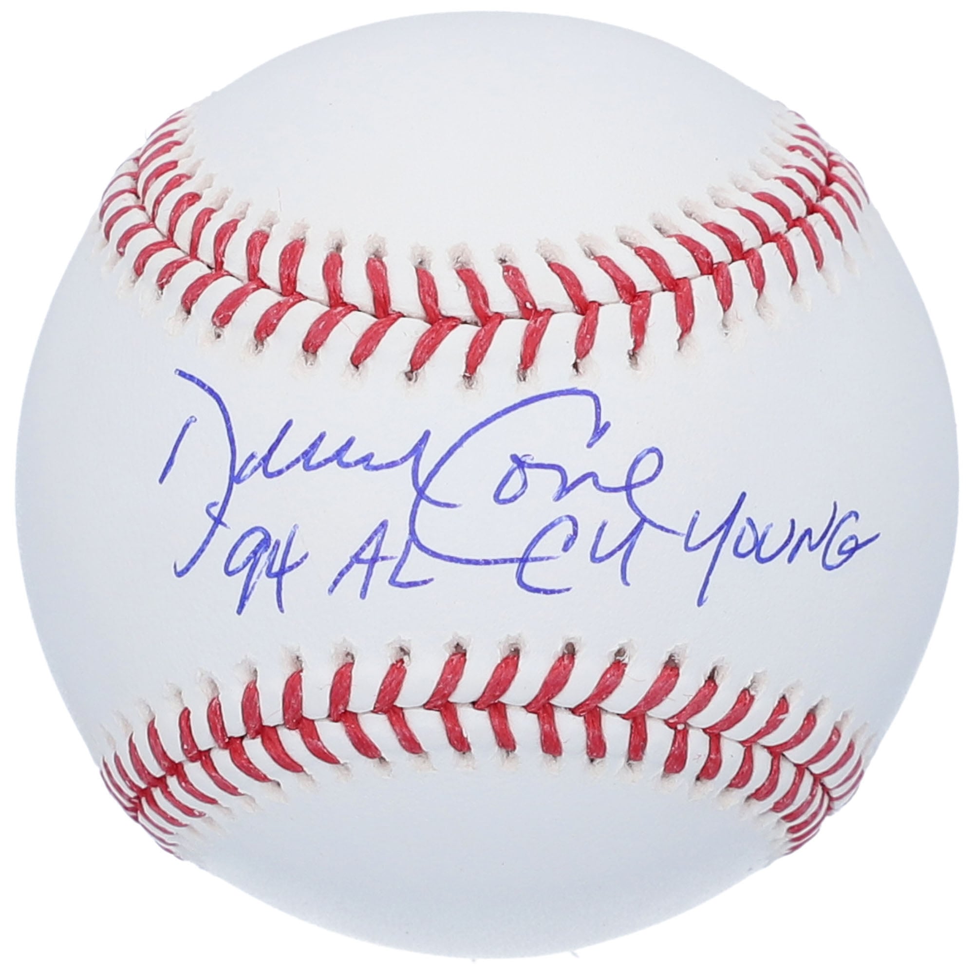 David Cone Kansas City Royals Autographed Baseball with "94 AL Cy Young" Inscription