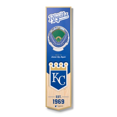 Kansas City Royals Fanpoint 8'' x 32'' 3D StadiumView Banner