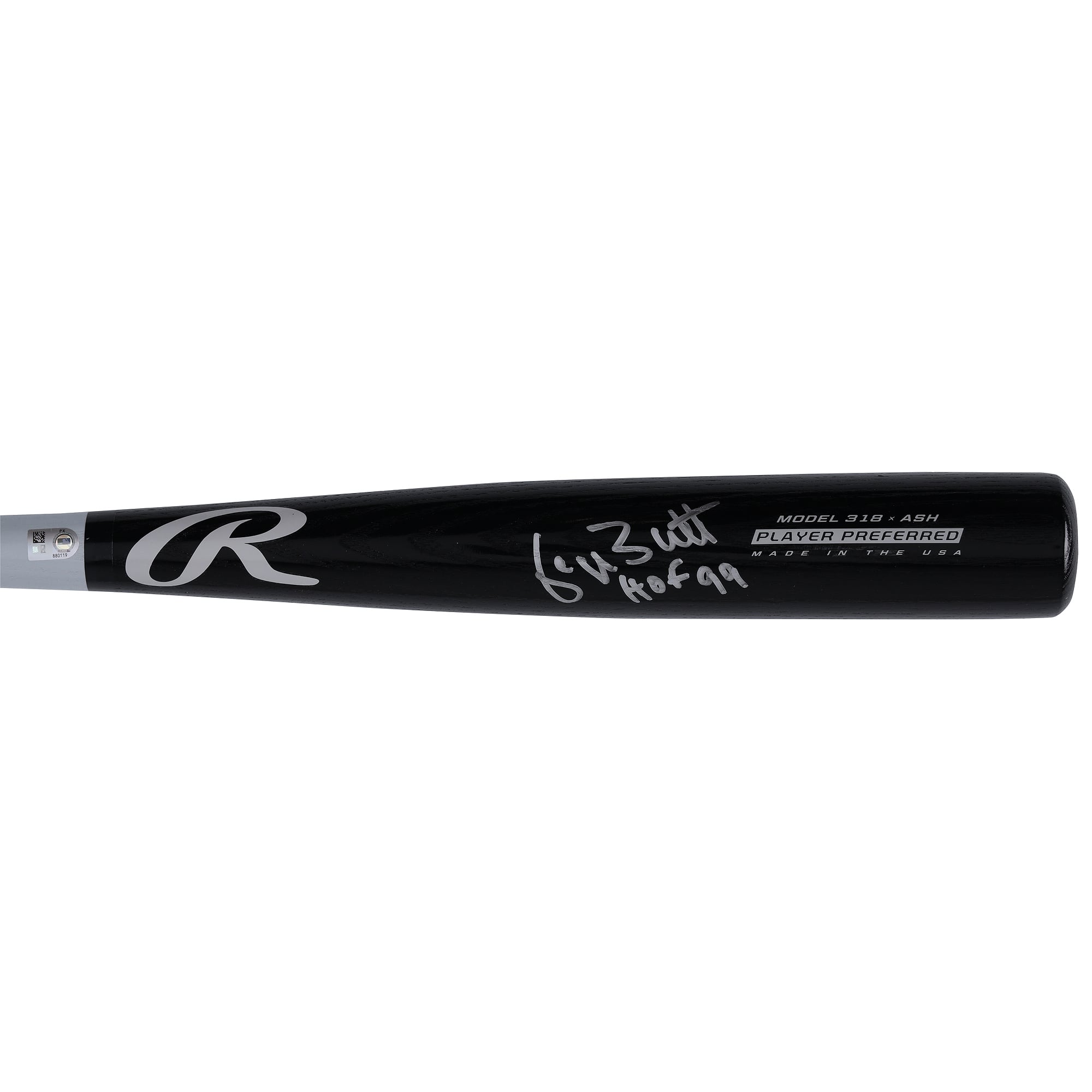 George Brett Kansas City Royals Autographed Black Rawlings Player Preferred Bat with "HOF 99" Inscription
