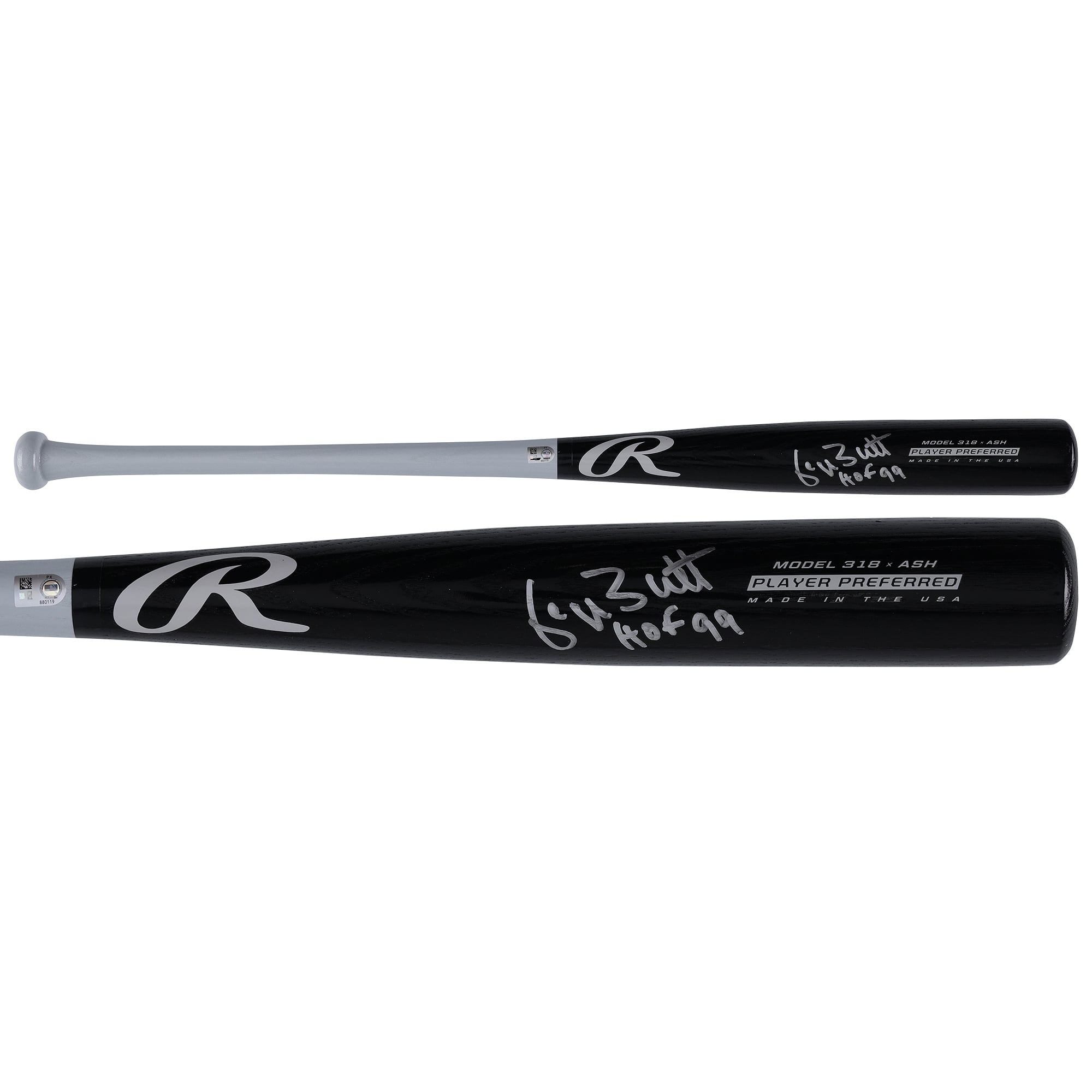 George Brett Kansas City Royals Autographed Black Rawlings Player Preferred Bat with "HOF 99" Inscription