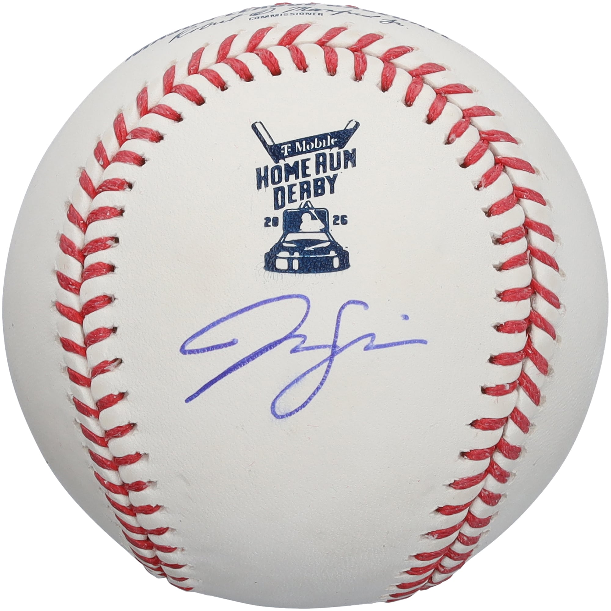 Balle de baseball autographiée par Jac Caglianone des Royals de Kansas City, logo du Home Run Derby de la MLB 2026