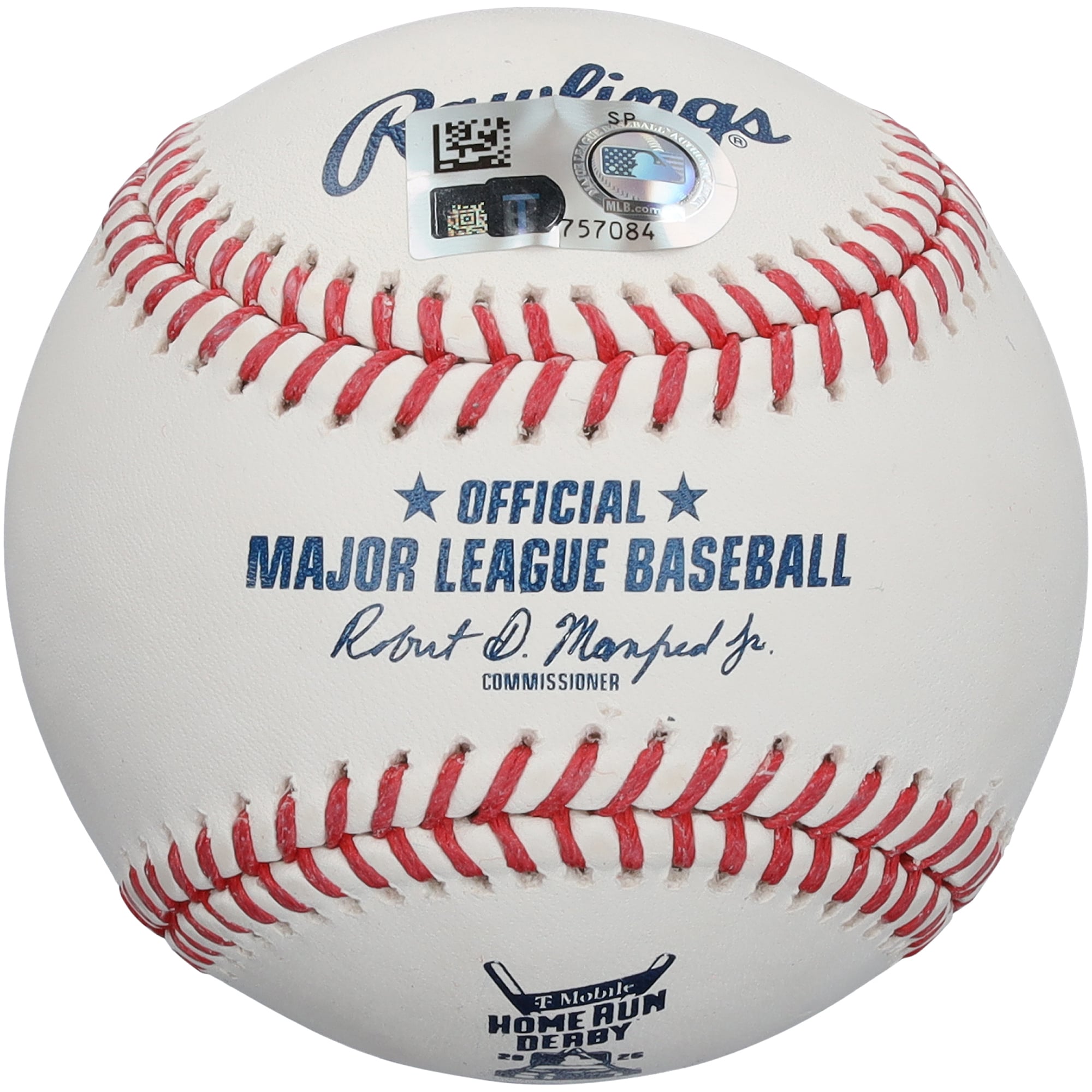 Balle de baseball autographiée par Jac Caglianone des Royals de Kansas City, logo du Home Run Derby de la MLB 2026