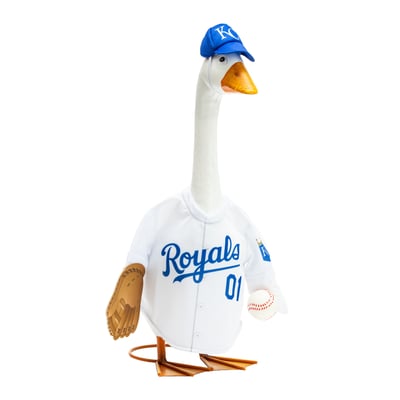 Kansas City Royals Gameday Porch Goose Statue & Team Uniform Set