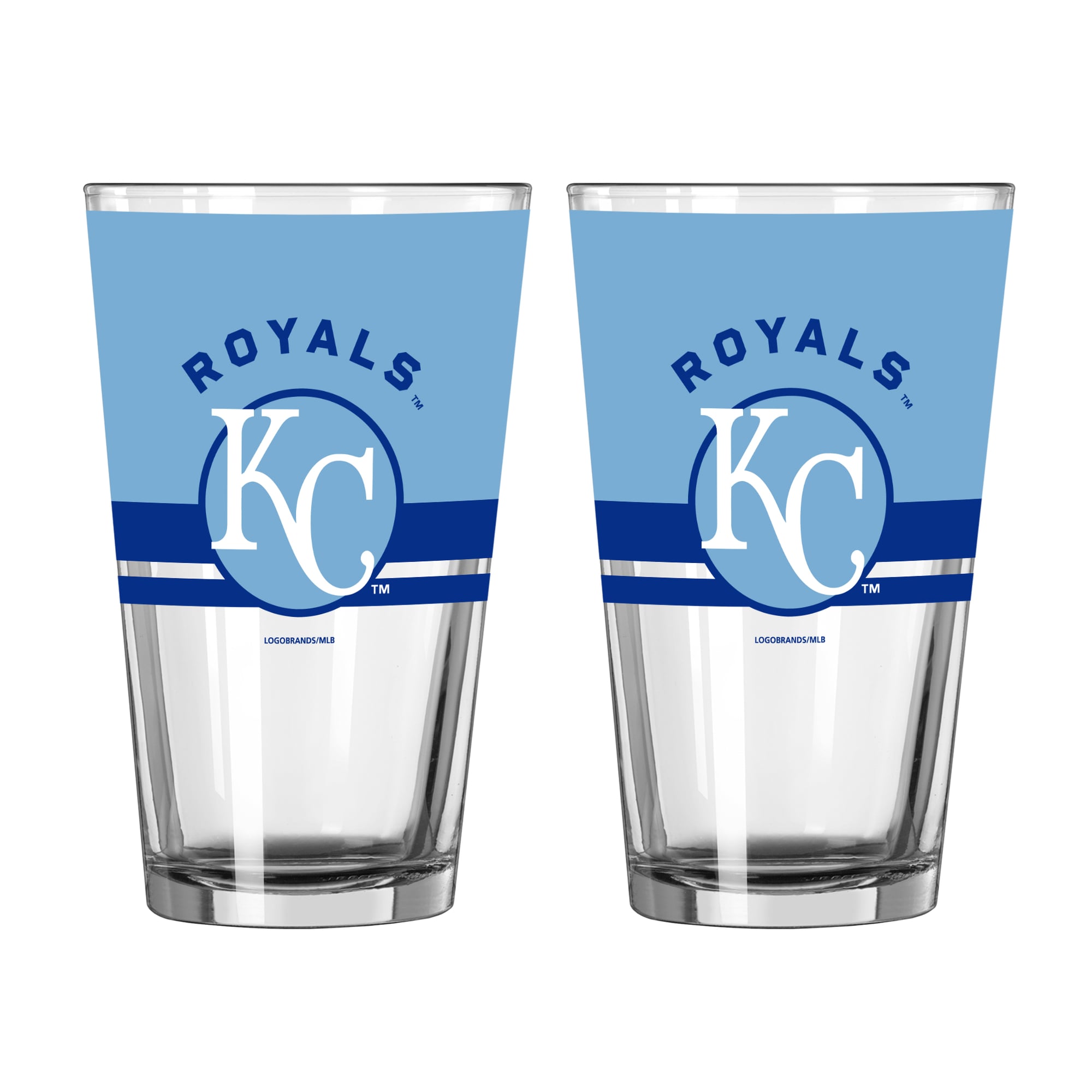 Ensemble de deux verres à bière Horizon de 473 ml (16 oz) Logo Brands Kansas City Royals