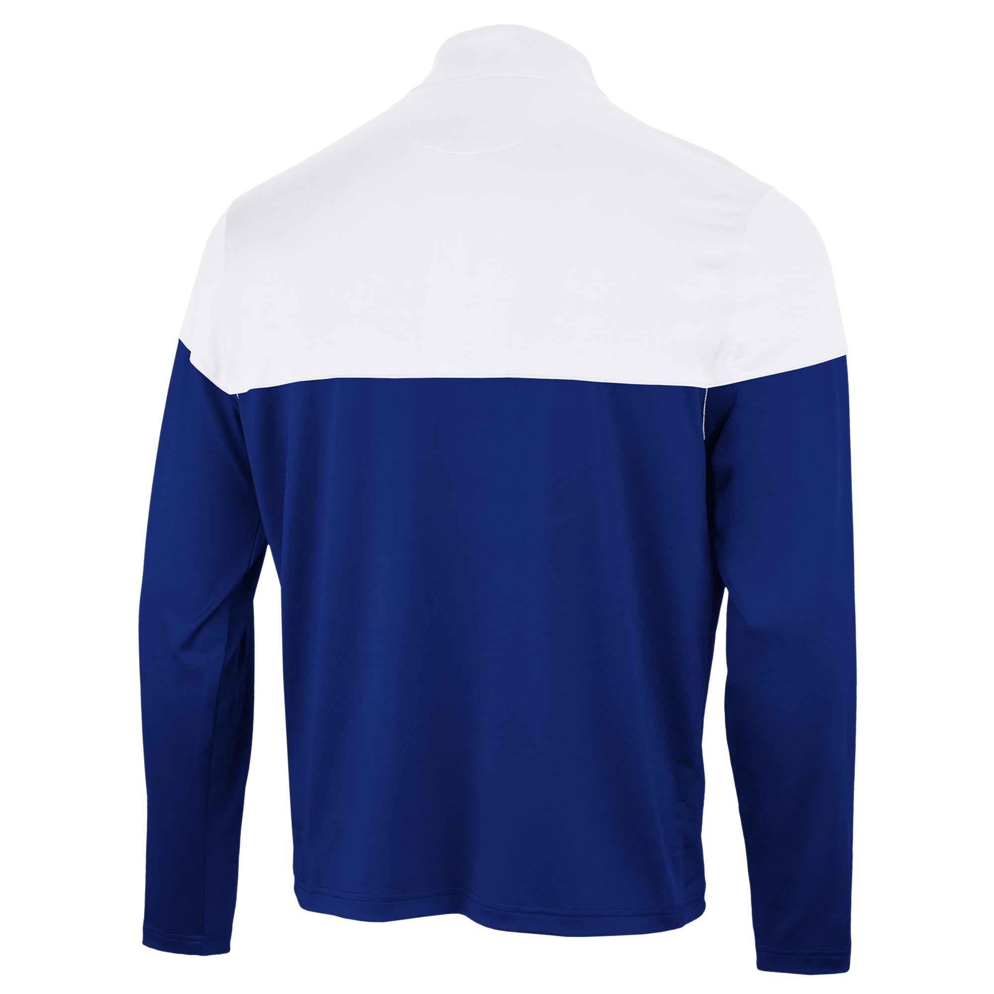 Pull à col zippé pour homme Antigua Royal/Blanc Kansas City Royals Hinder