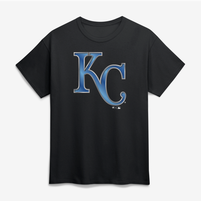 Kansas City Royals Big & Tall Metallic Mascot T-Shirt - Black