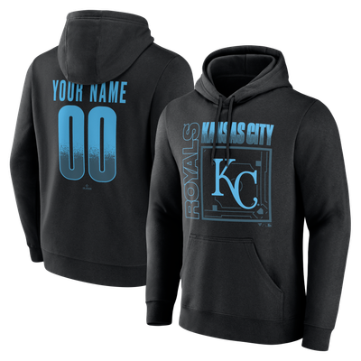 Kansas City Royals Home Field Pop Personalized Name & Number Hoodie - Black