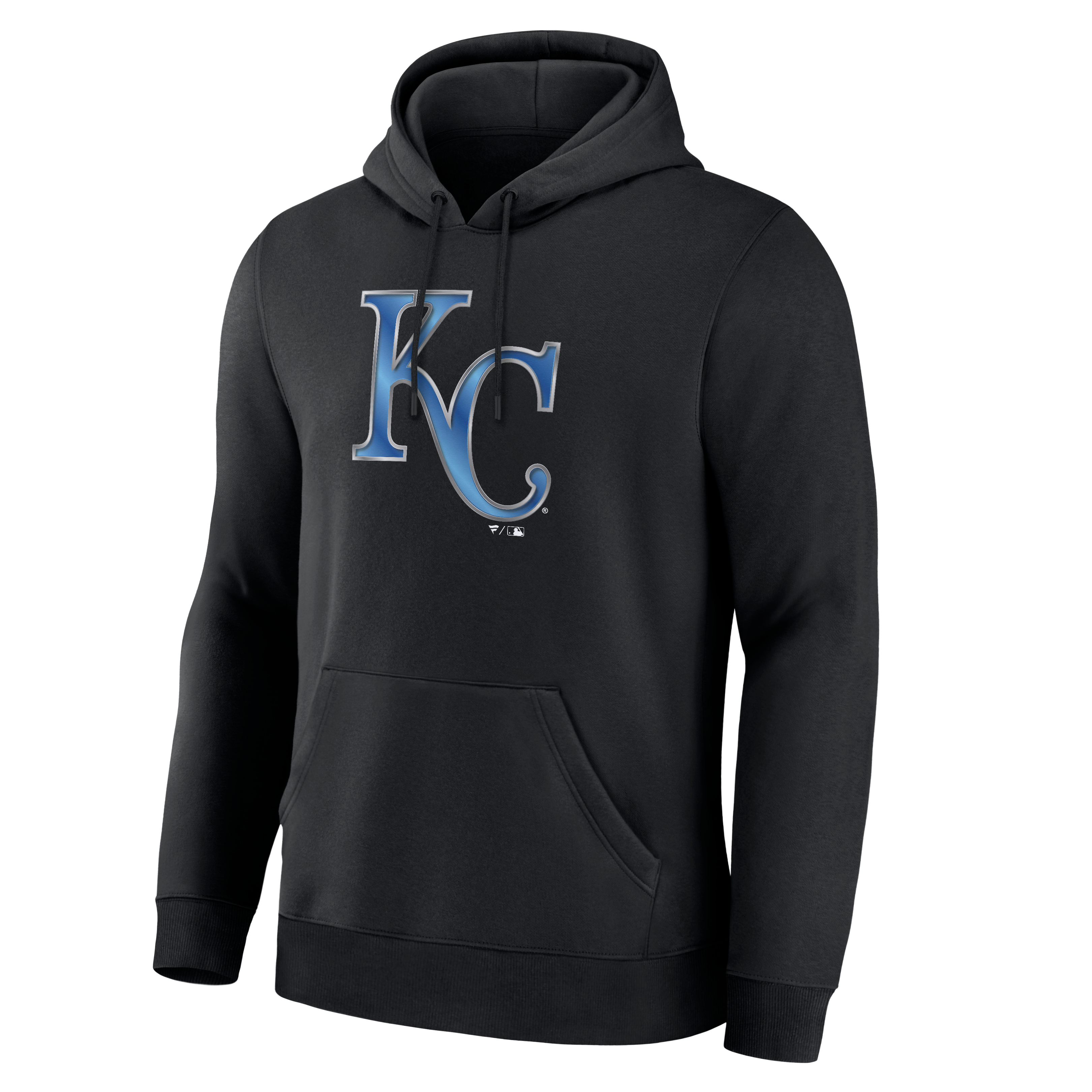 Men's Black Kansas City Royals Metallic Mascot Hoodie