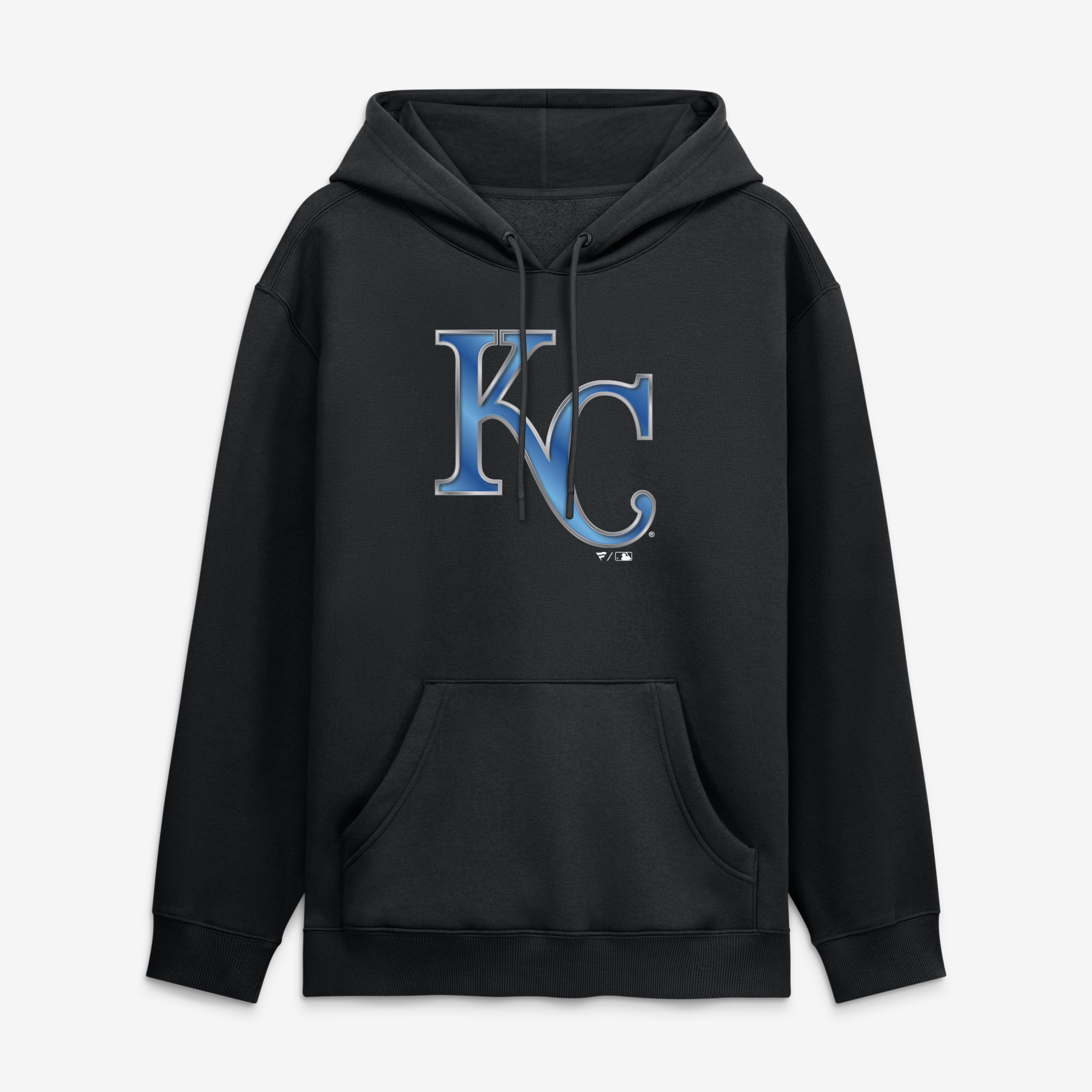 Men's Black Kansas City Royals Metallic Mascot Hoodie
