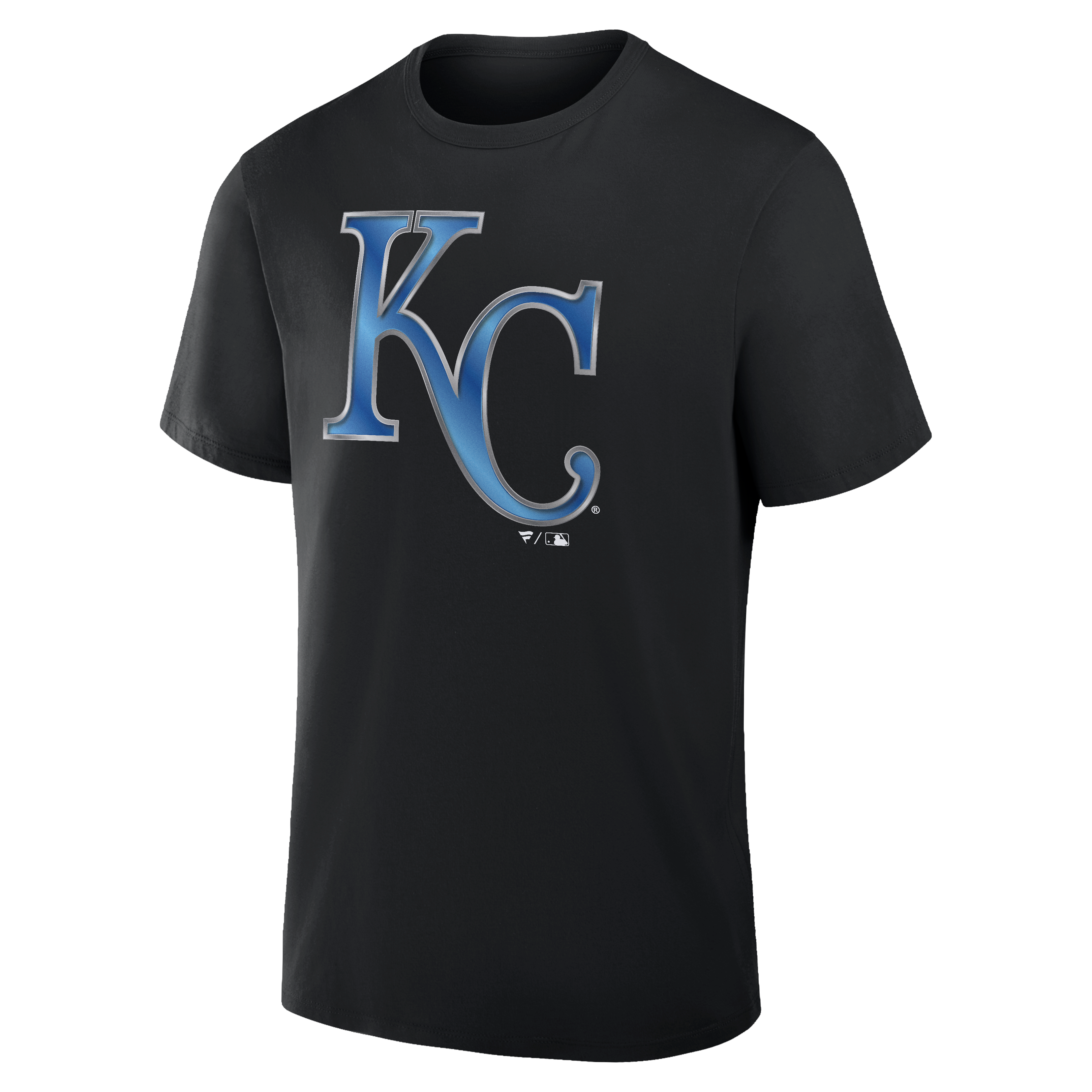 Men's Black Kansas City Royals Metallic Mascot T-Shirt
