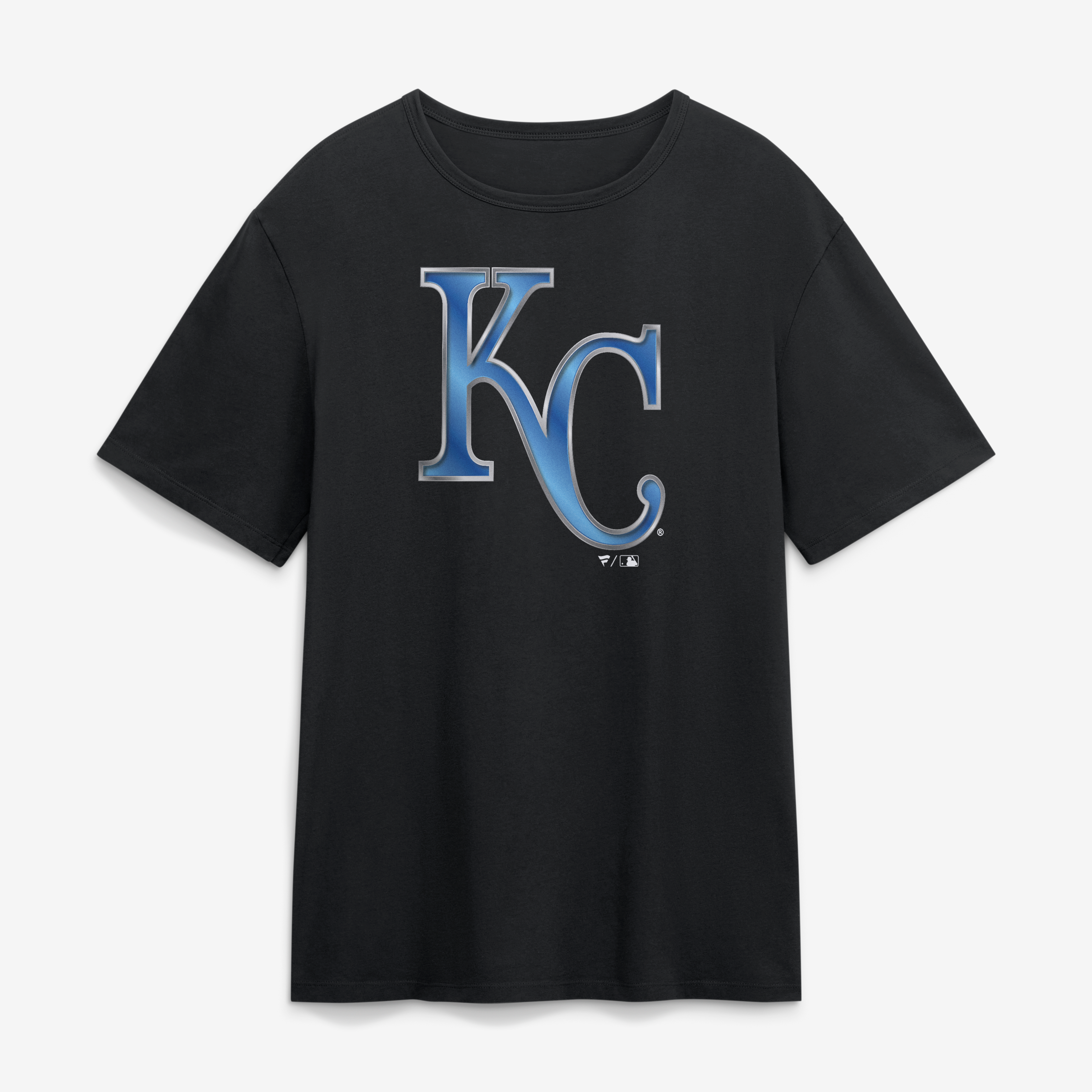 Men's Black Kansas City Royals Metallic Mascot T-Shirt