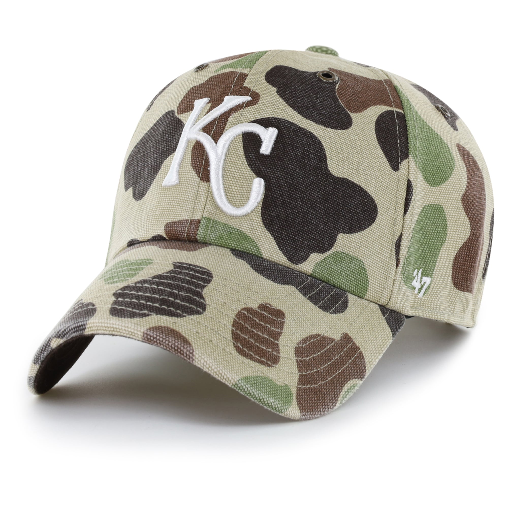 Men's Carhartt x '47 Camo Kansas City Royals Duck Clean Up Adjustable Hat