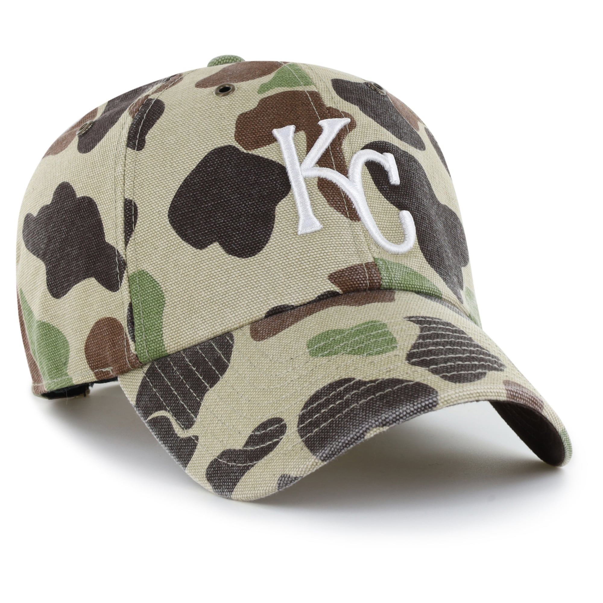 Men's Carhartt x '47 Camo Kansas City Royals Duck Clean Up Adjustable Hat