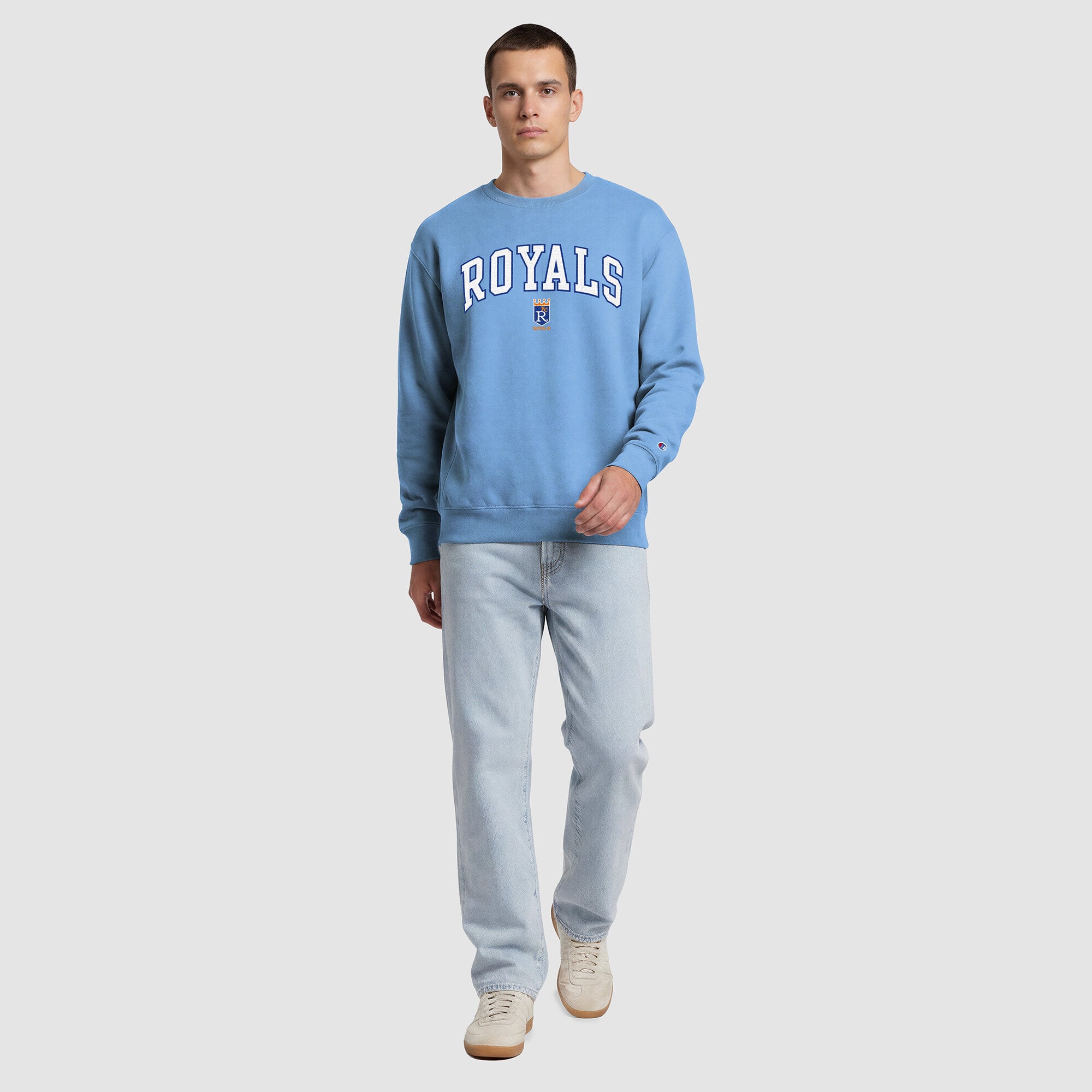 Sweat-shirt polaire Champion bleu clair pour homme, Kansas City Royals