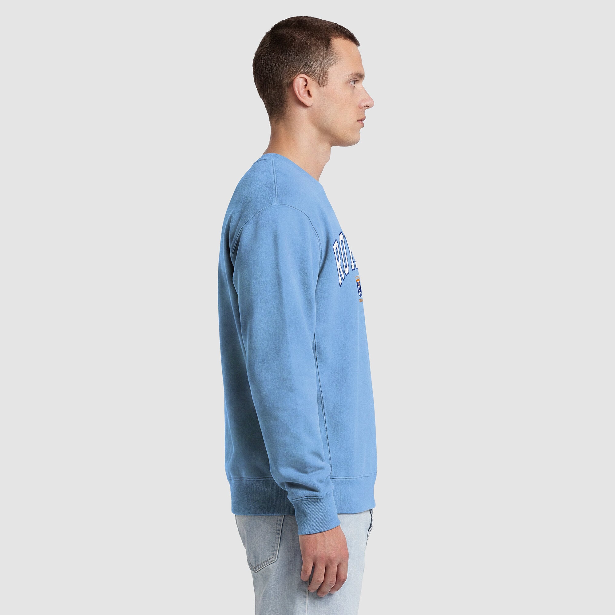 Men's Champion  Light Blue Kansas City Royals Fleece Crew Sweatshirt