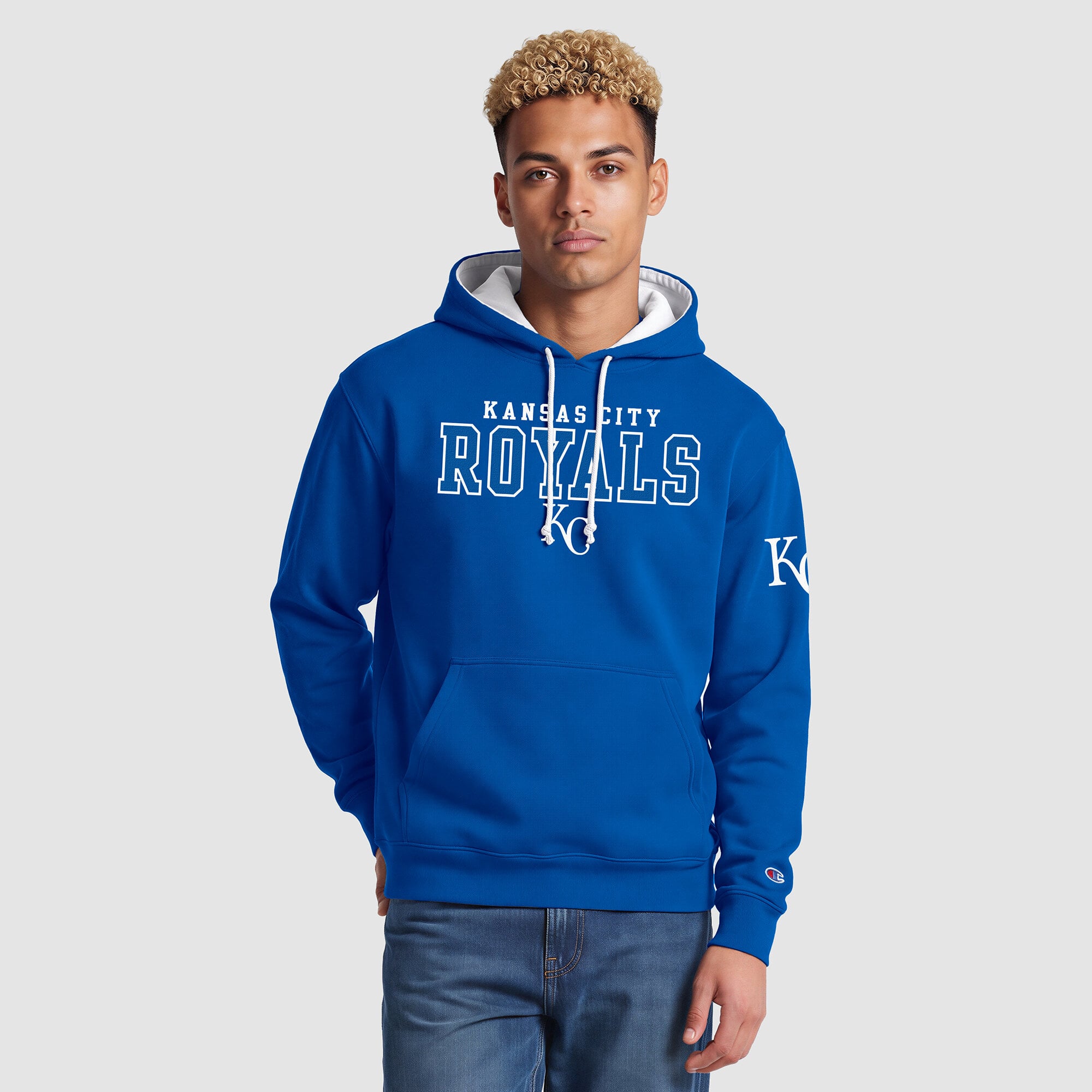 Men's Champion Royal Kansas City Royals Fleece Hoodie