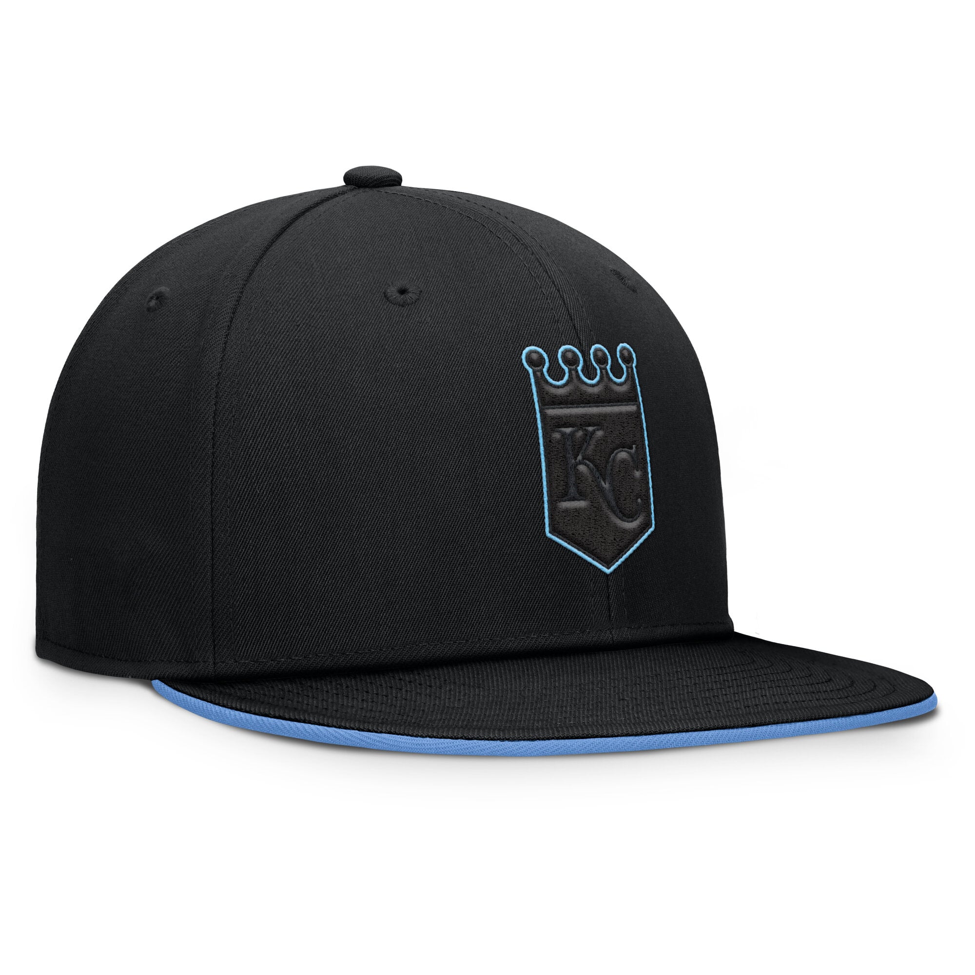 Men's Fanatics Black Kansas City Royals Glint Snapback Hat