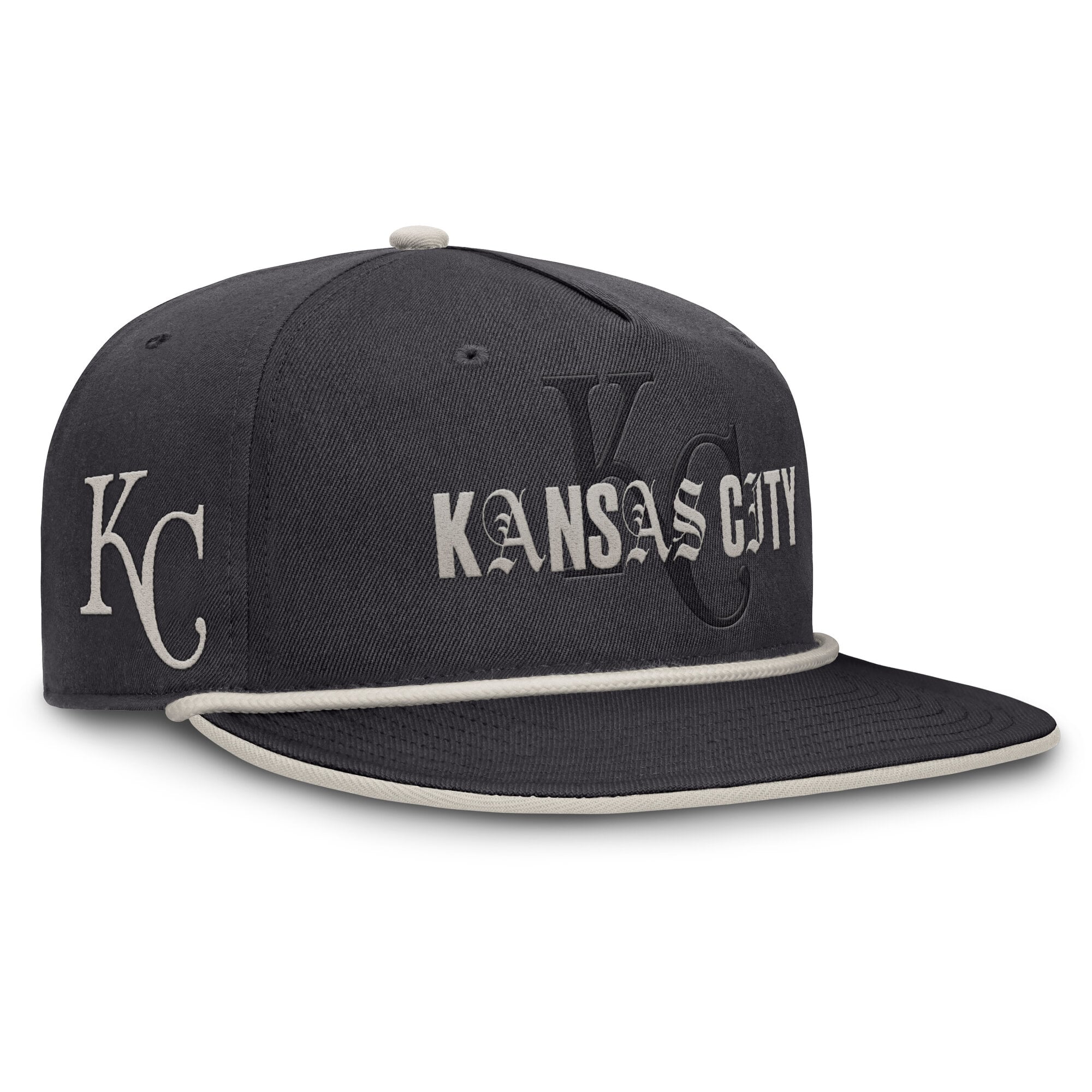 Men's Fanatics Graphite Kansas City Royals Gapper Snapback Hat
