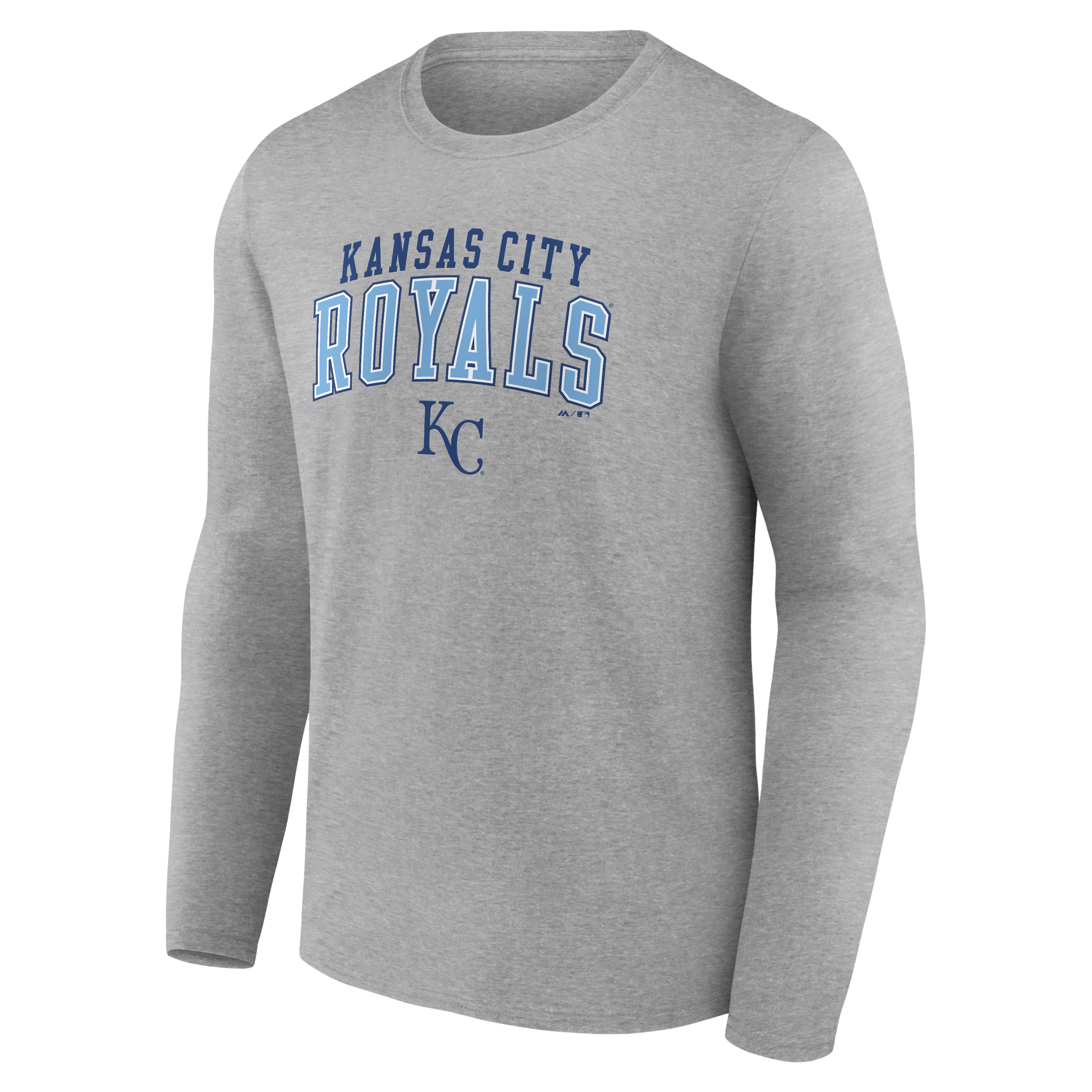 Men's Fanatics Heather Gray Kansas City Royals Iconic Long Sleeve T-Shirt