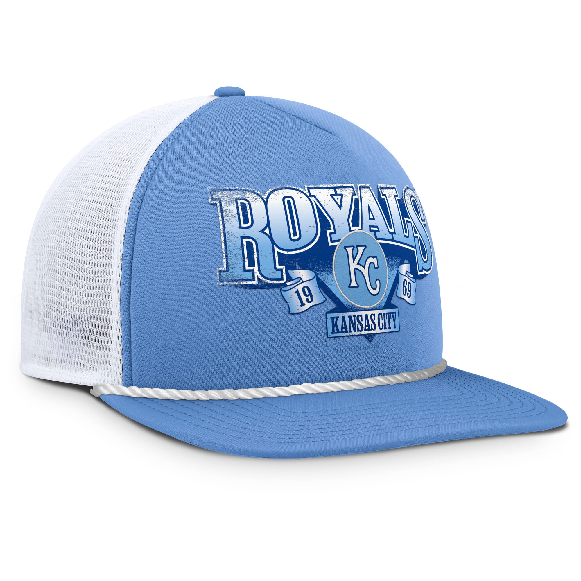 Men's Fanatics Light Blue/White Kansas City Royals Recall Snapback Hat