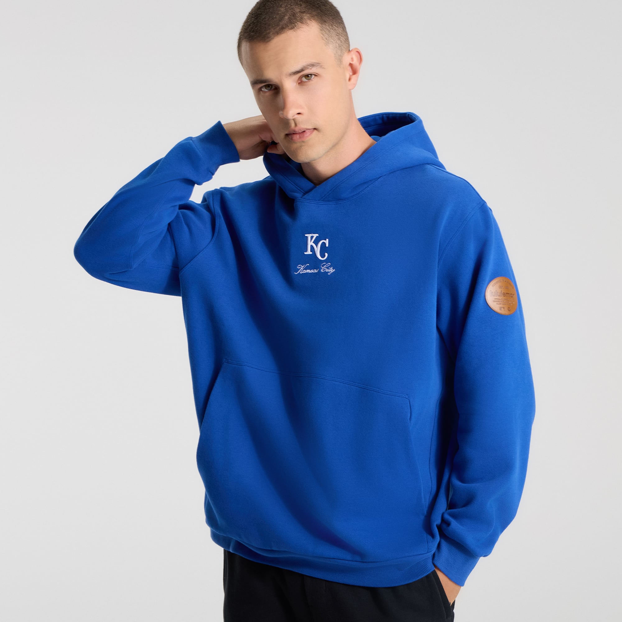 Sweat à capuche Steady State bleu cyber pour homme de lululemon Kansas City Royals