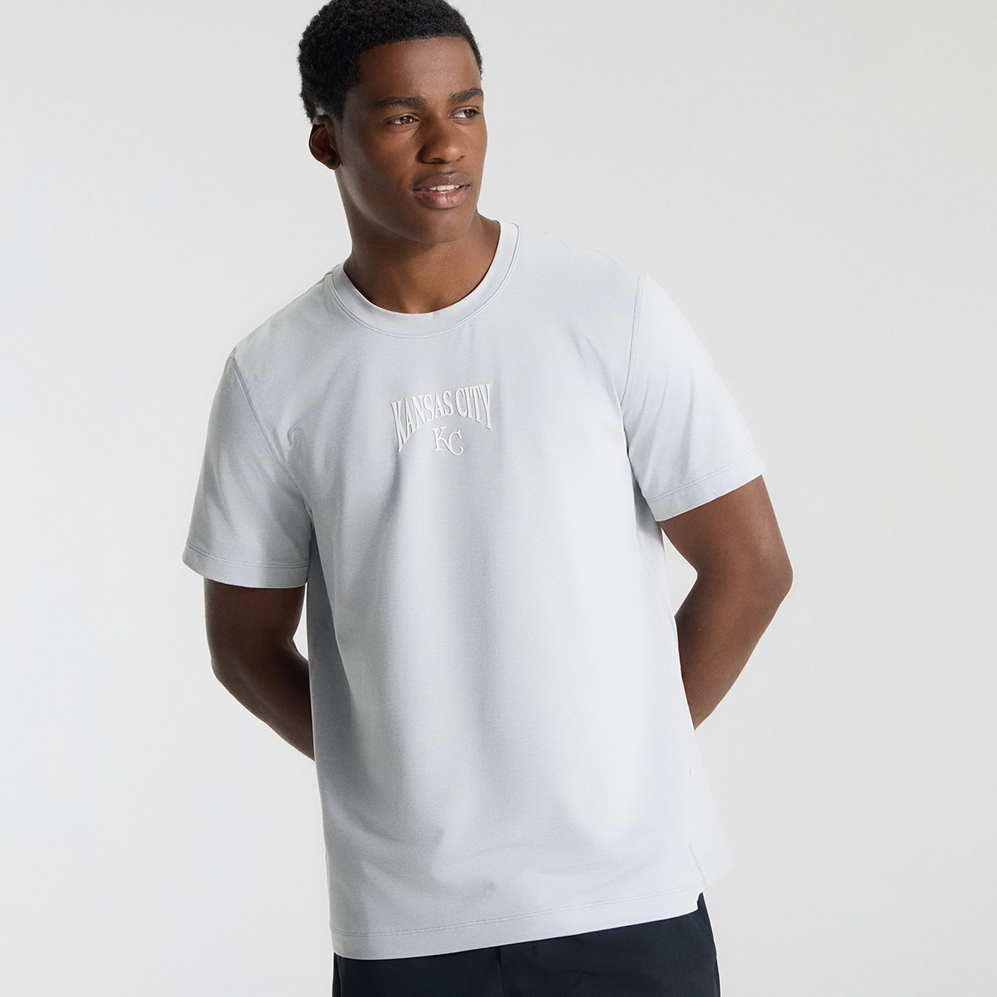 T-shirt en jersey doux lululemon Heathered Silver Drop Kansas City Royals pour homme