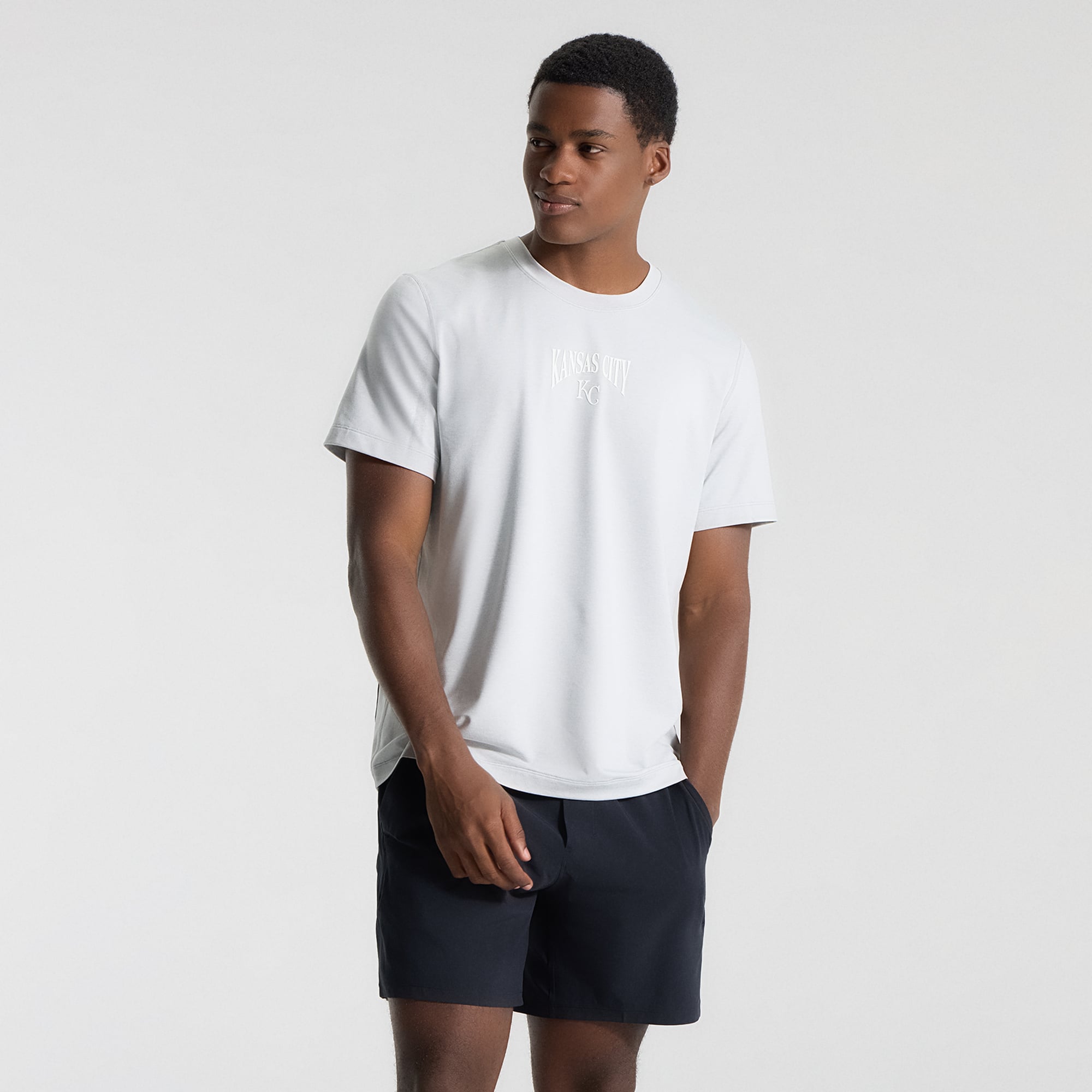 T-shirt en jersey doux lululemon Heathered Silver Drop Kansas City Royals pour homme