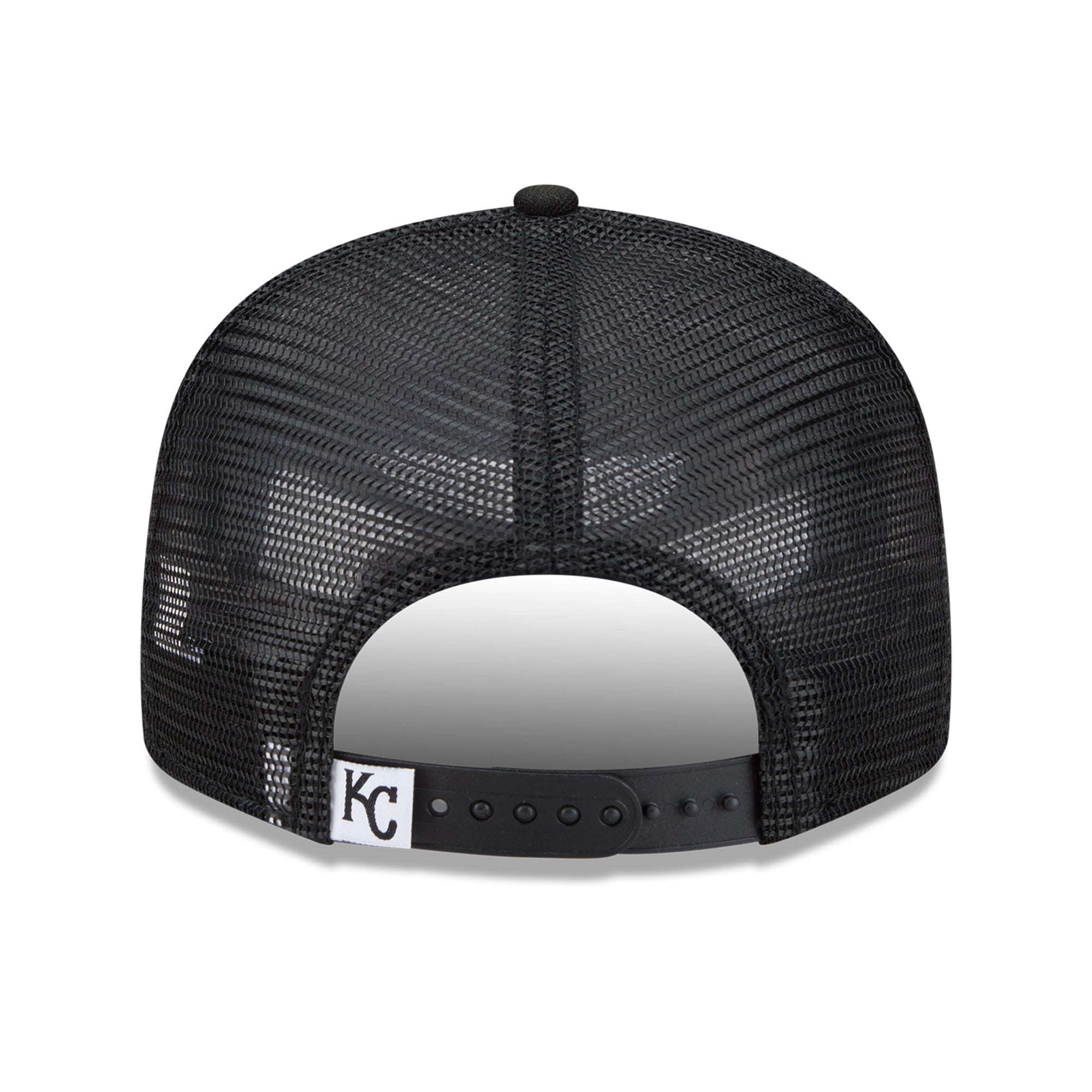 Casquette trucker ajustable New Era 9FIFTY Kansas City Royals noire pour homme
