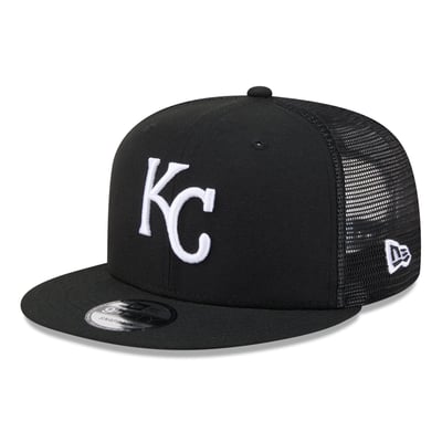 Kansas City Royals New Era 9FIFTY Adjustable Trucker Hat - Black