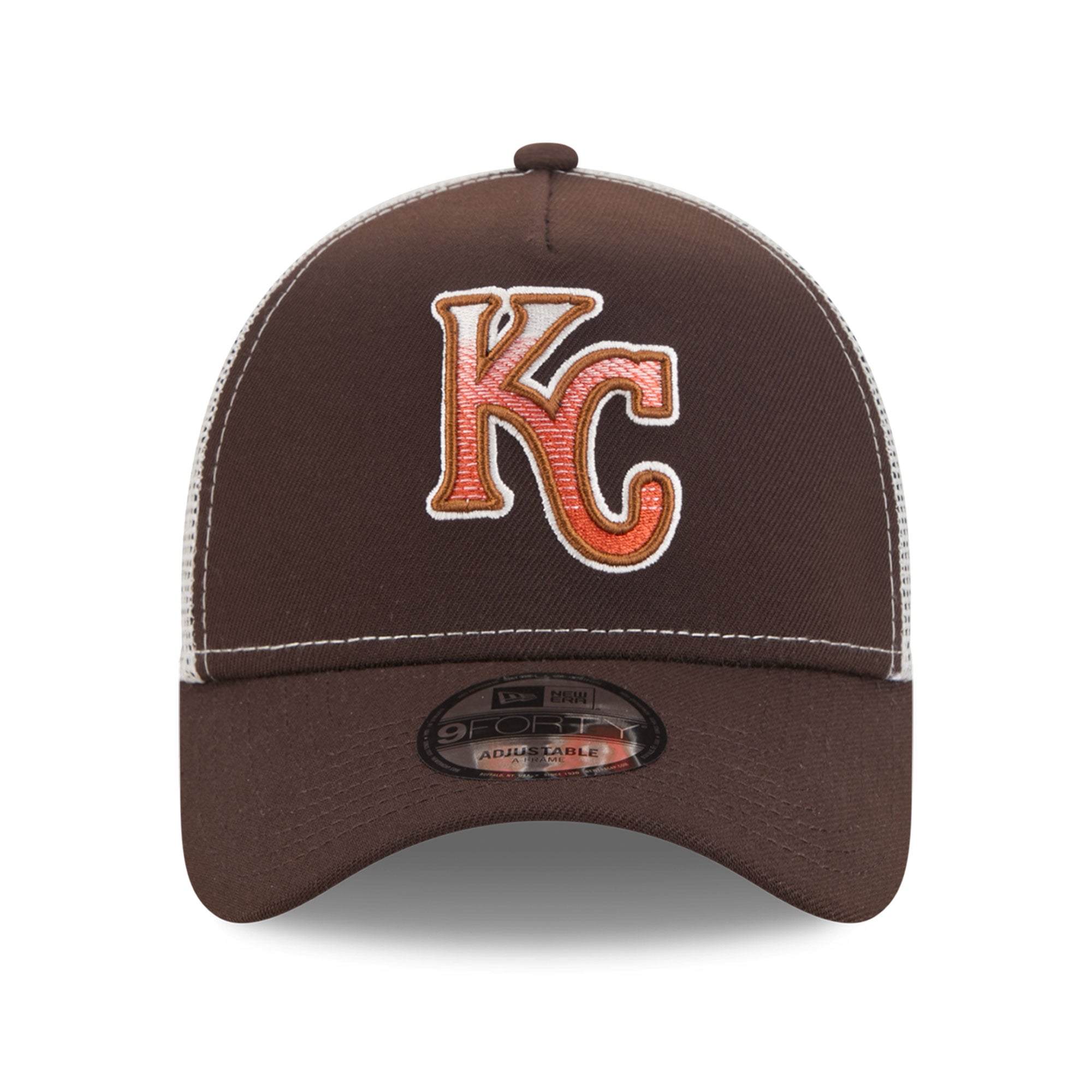 Casquette trucker ajustable New Era 9FORTY marron Kansas City Royals Pumpkin Spice pour homme