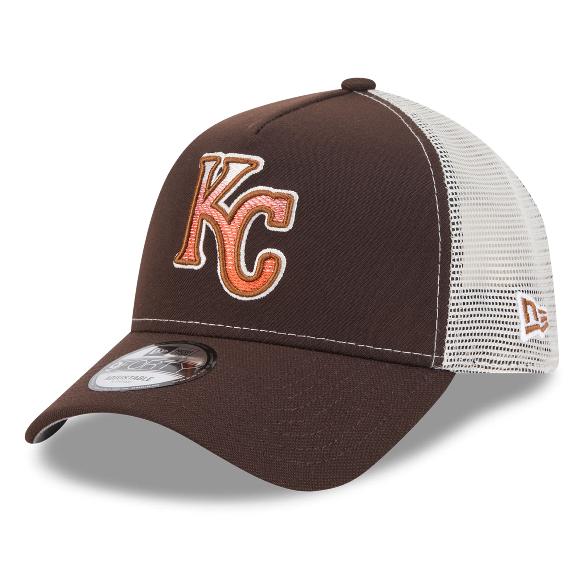 Casquette trucker ajustable New Era 9FORTY marron Kansas City Royals Pumpkin Spice pour homme