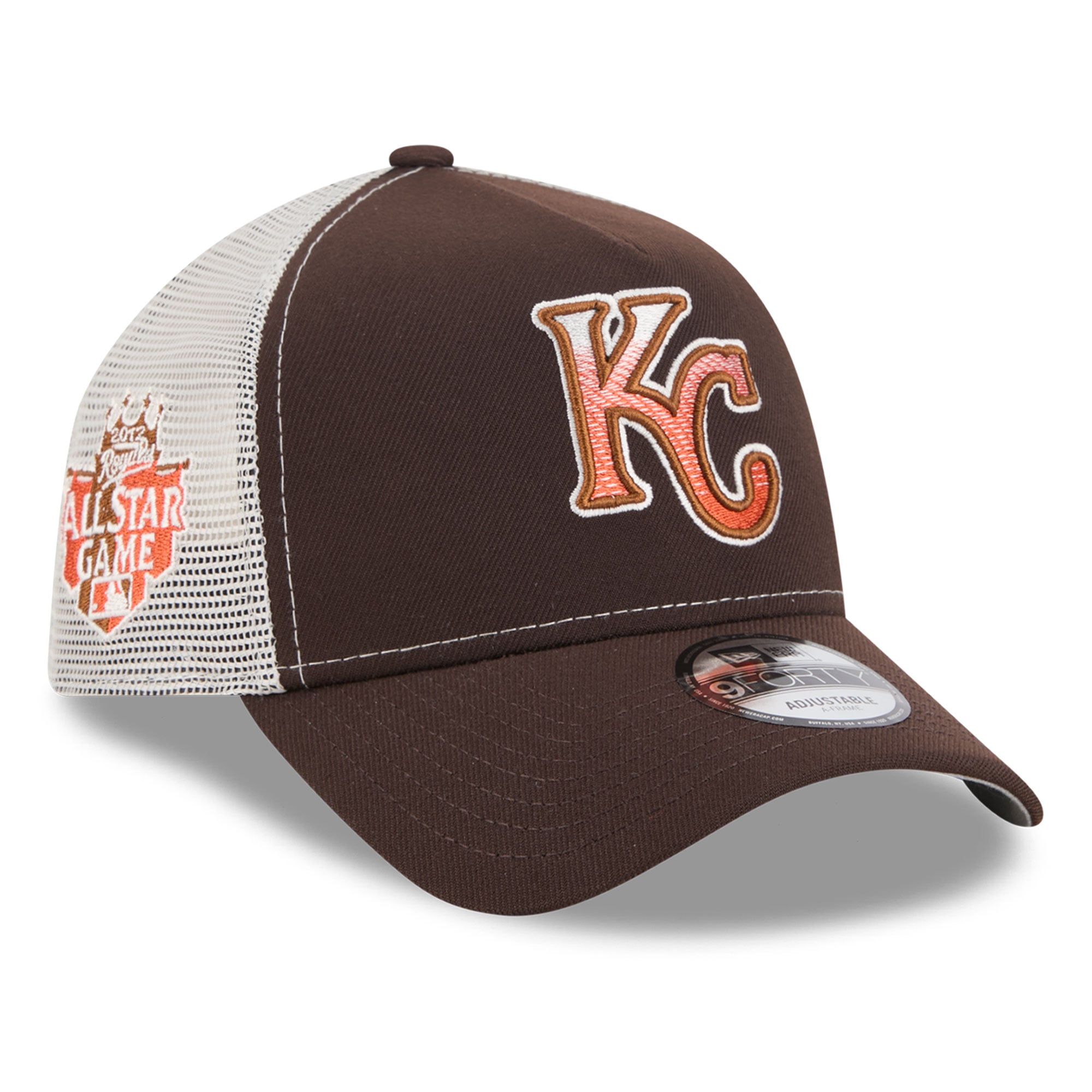 Casquette trucker ajustable New Era 9FORTY marron Kansas City Royals Pumpkin Spice pour homme