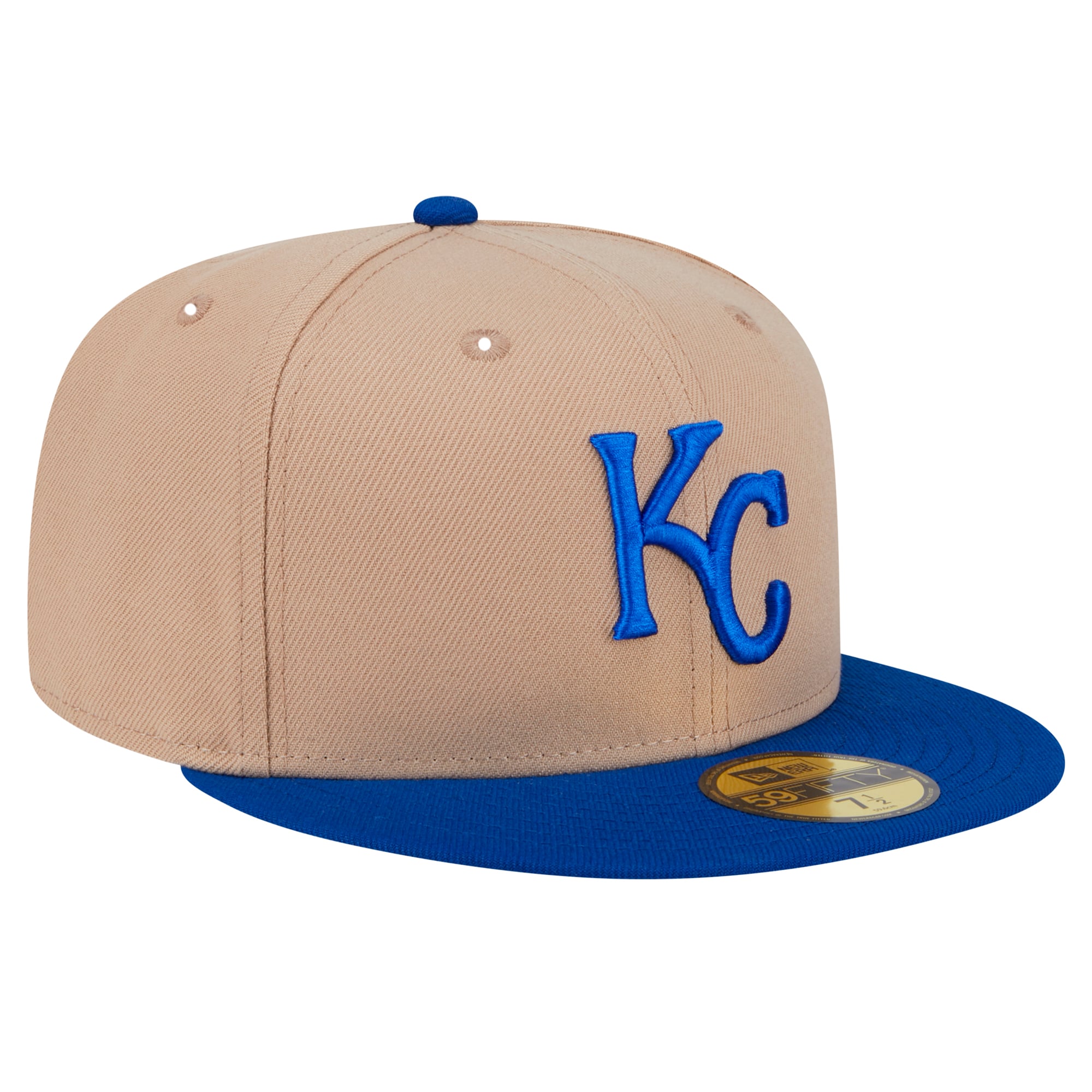Men's New Era Khaki Kansas City Royals 59FIFTY Fitted Hat
