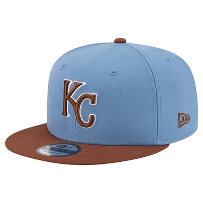 Kansas City Royals New Era Color Pack 9FIFTY Snapback Hat - Light Blue/Brown