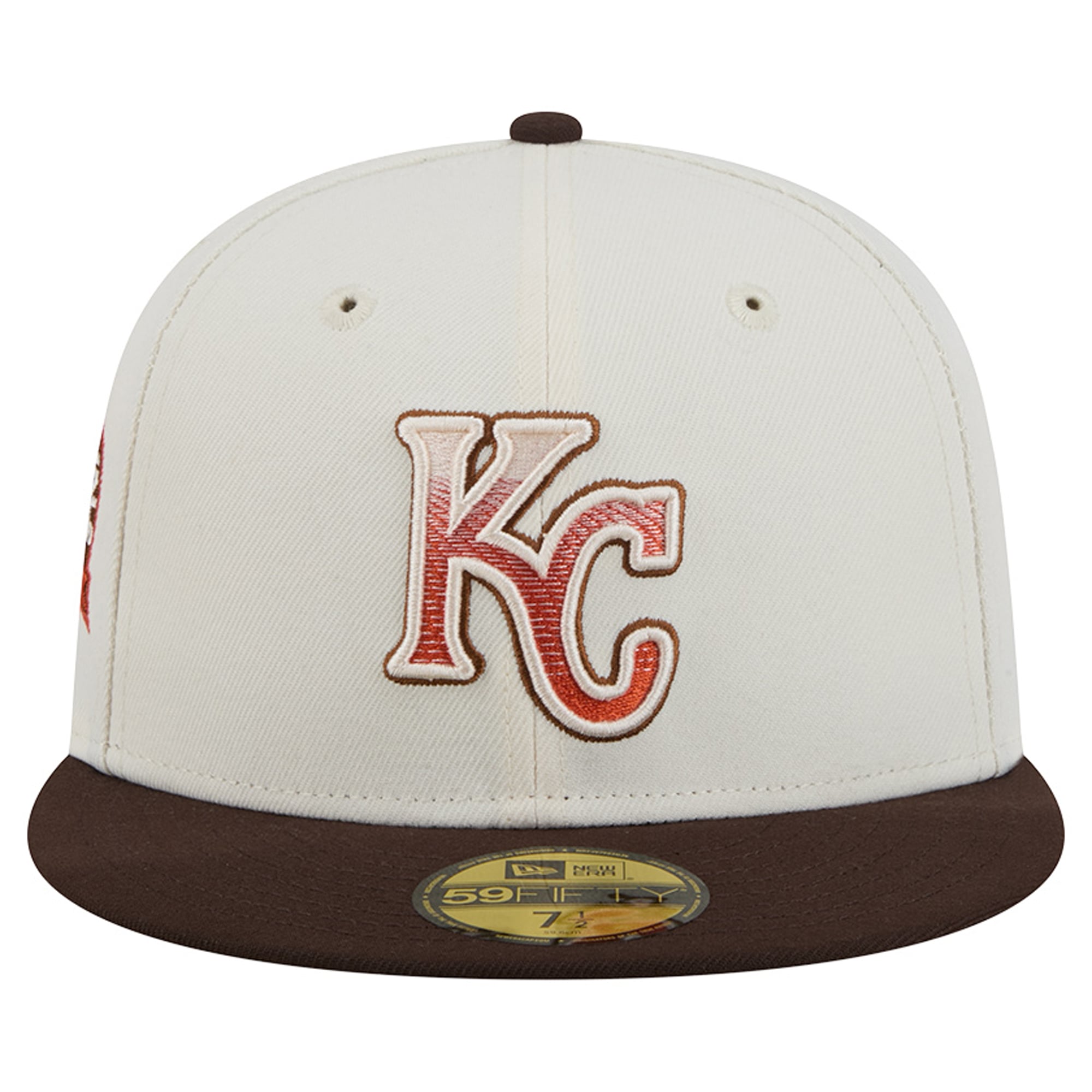 Men's New Era Natural/Brown Kansas City Royals Pumpkin Spice 59FIFTY Fitted Hat