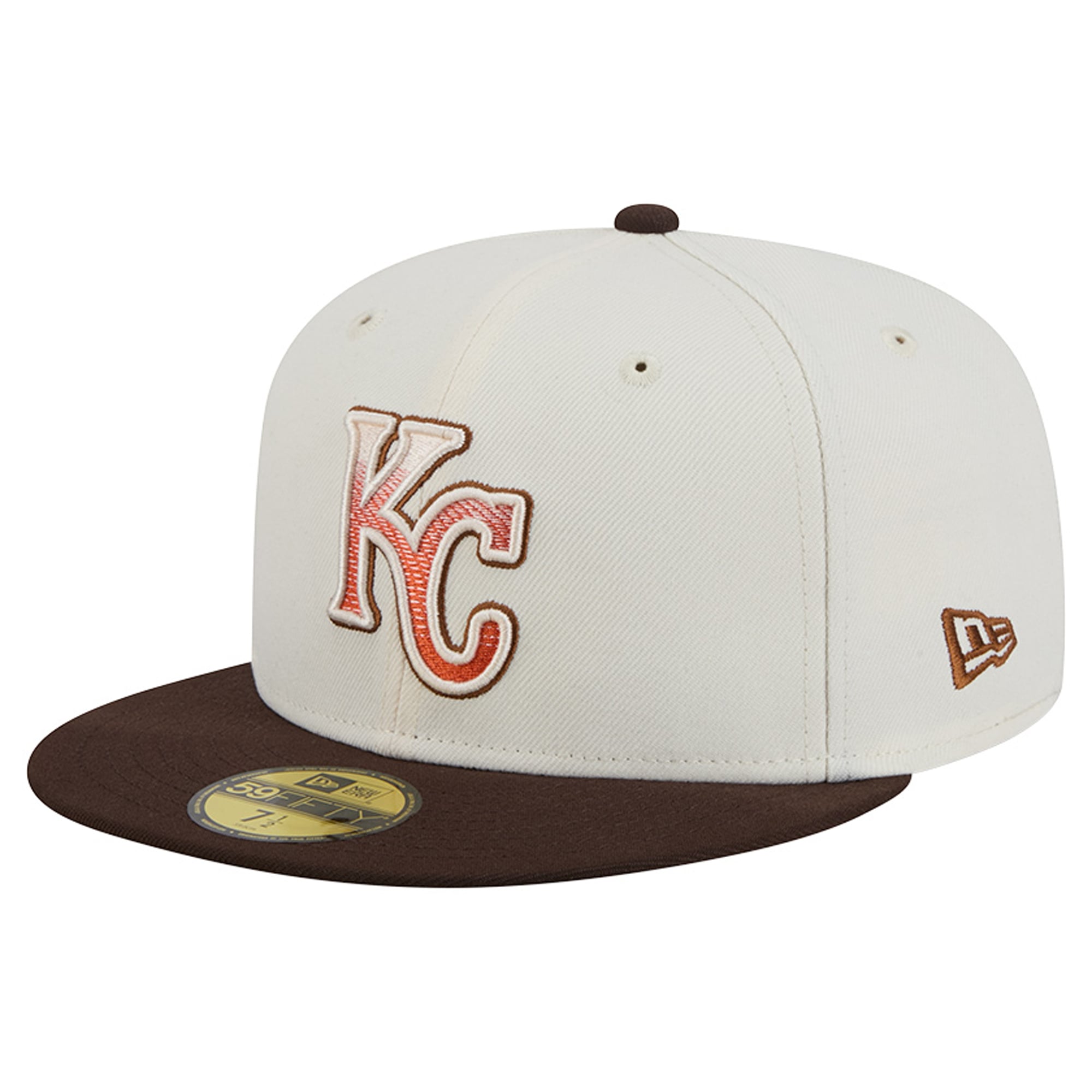 Men's New Era Natural/Brown Kansas City Royals Pumpkin Spice 59FIFTY Fitted Hat