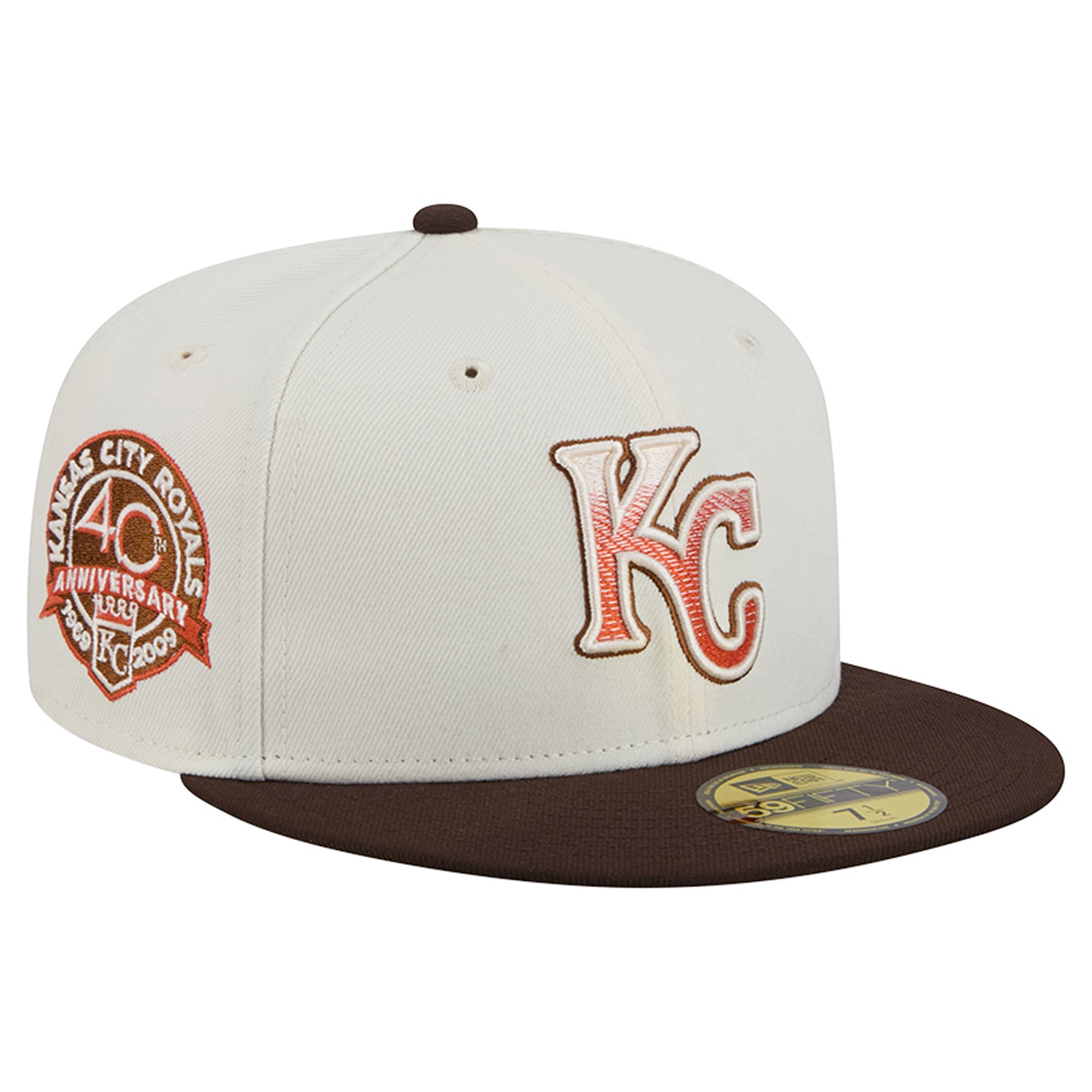 Men's New Era Natural/Brown Kansas City Royals Pumpkin Spice 59FIFTY Fitted Hat