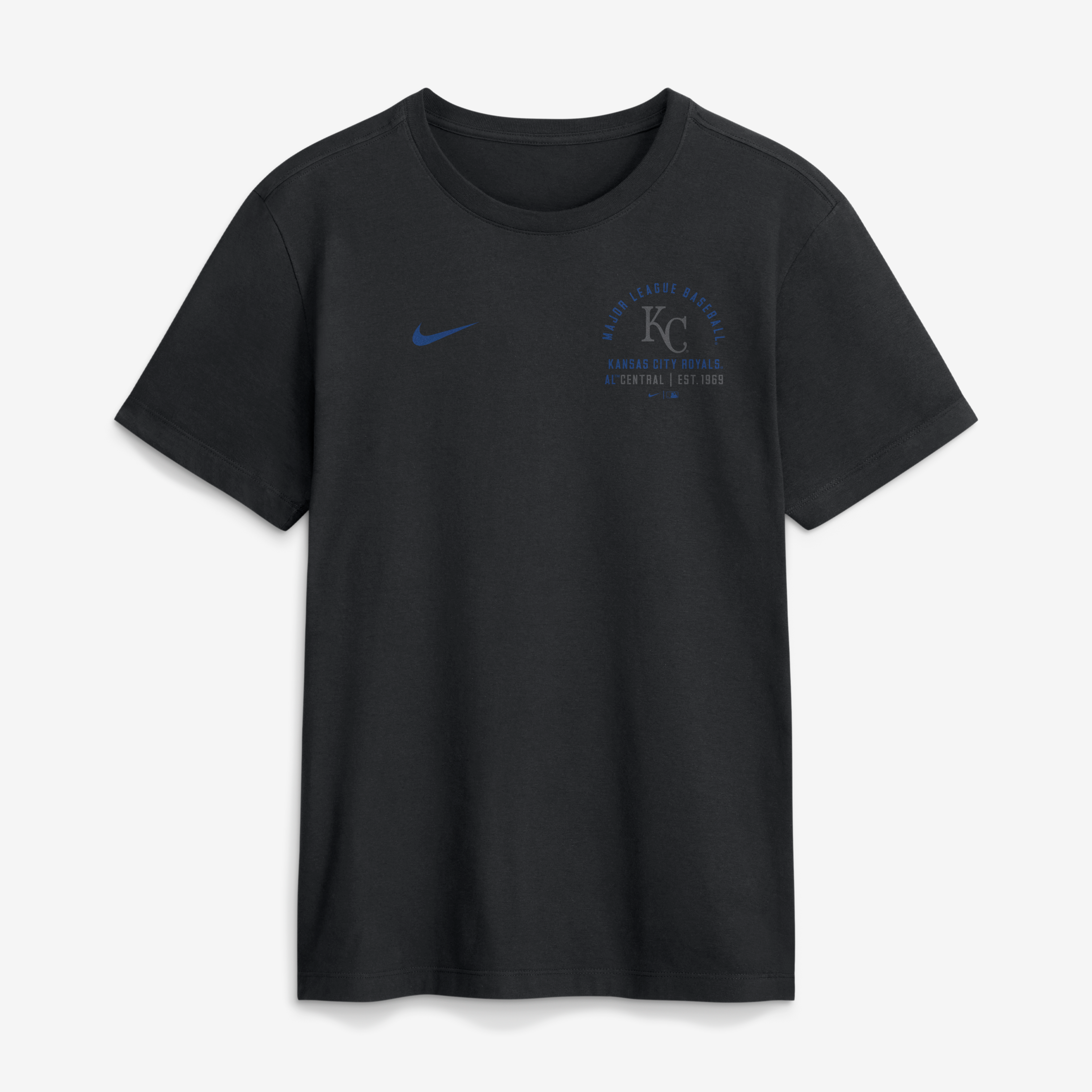 Men's Nike Black Kansas City Royals Split Logo T-Shirt
