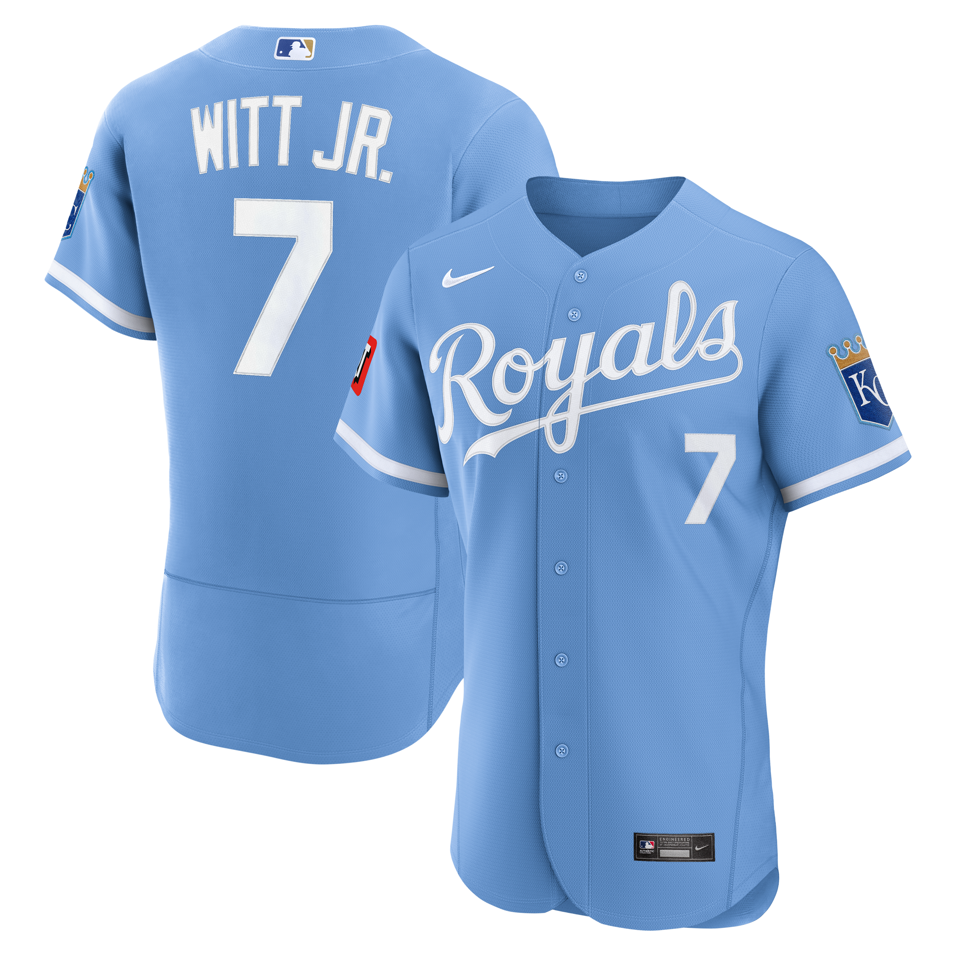 Men's Nike Bobby Witt Jr. White Kansas City Royals Home Authentic Sponsor Patch Jersey