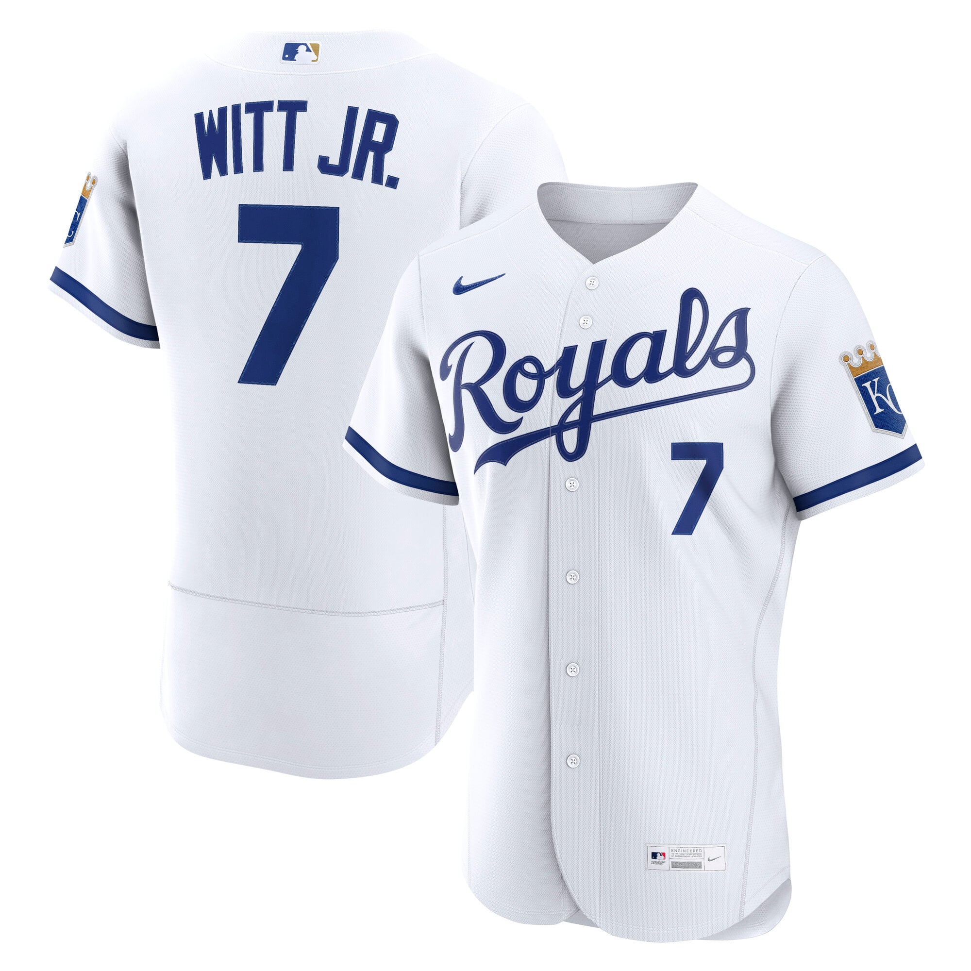 Men's Nike Bobby Witt Jr. White Kansas City Royals Authentic Jersey