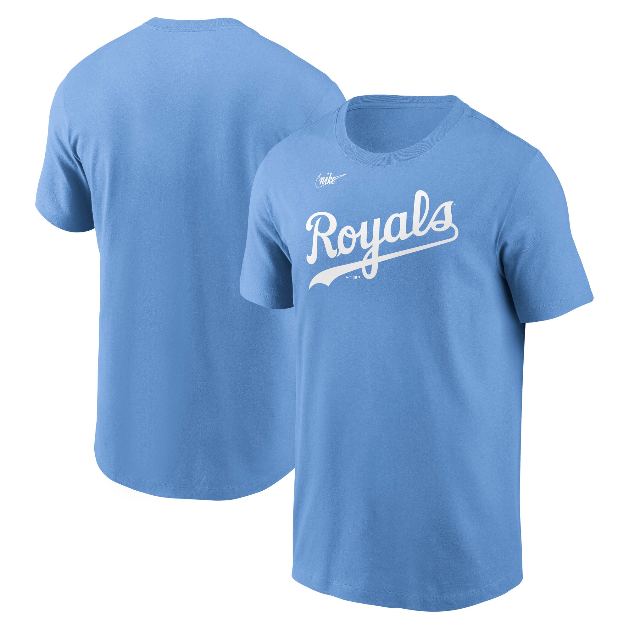 Men's Nike Royal Kansas City Royals Cooperstown Collection Wordmark T-Shirt
