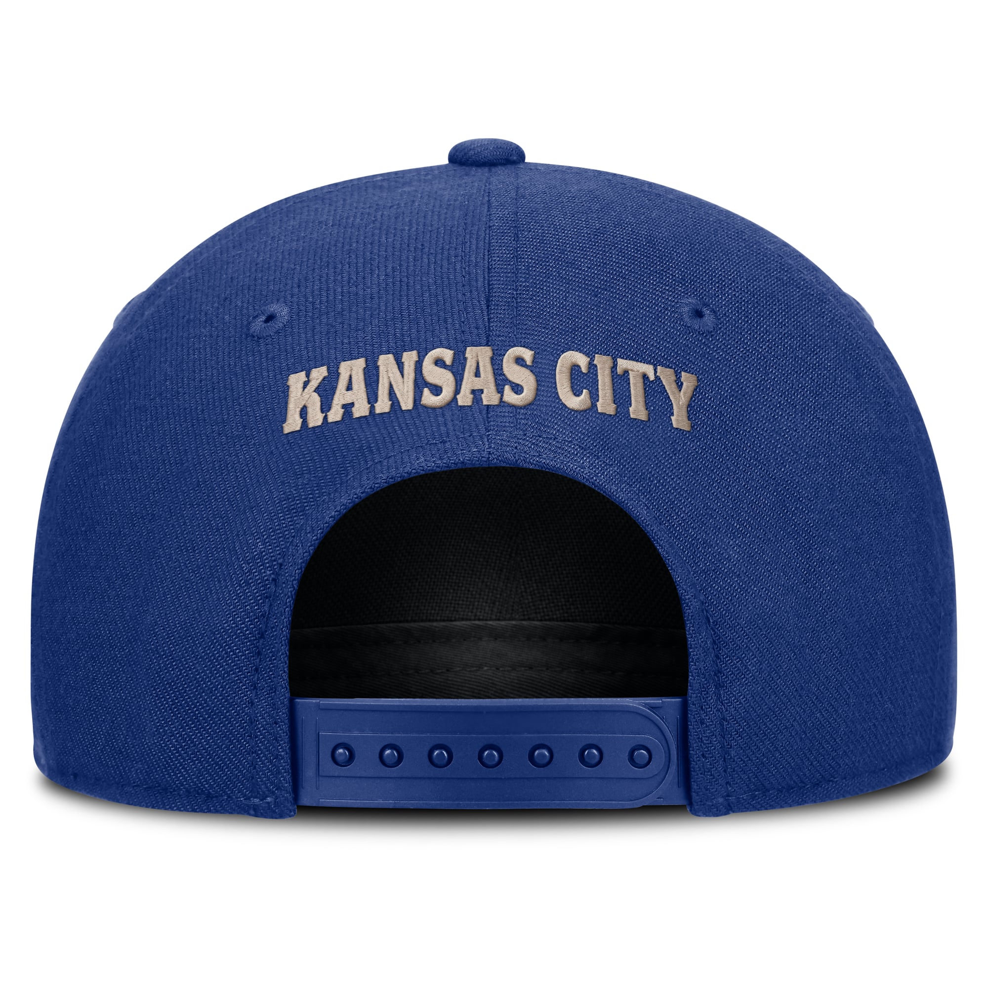 Casquette ajustable Nike pour homme, marron clair/bleu roi, Kansas City Royals Cooperstown Rise, modèle A-Frame