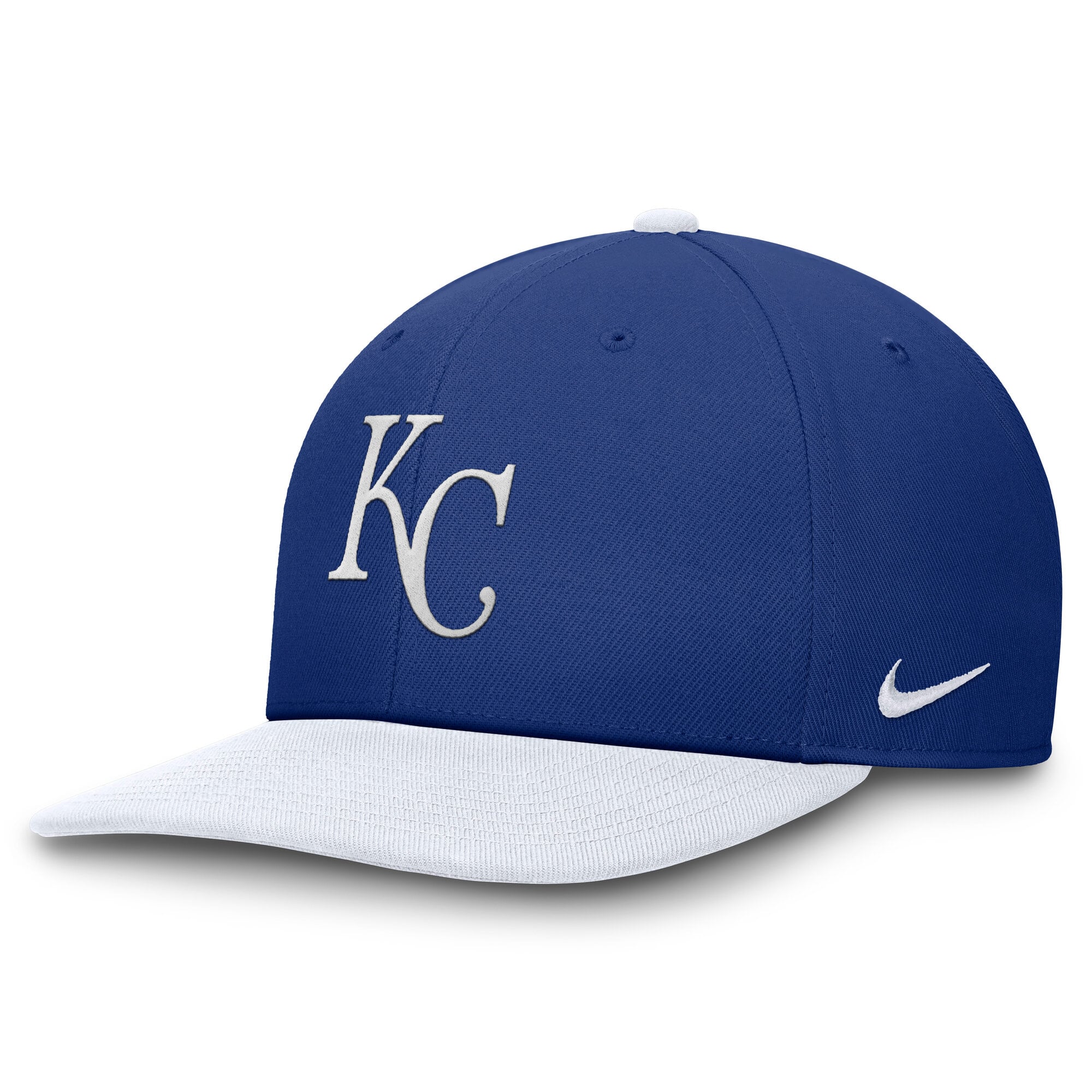 Casquette snapback Nike Pro Dri-FIT Royals Kansas City pour homme, bleu roi et blanc