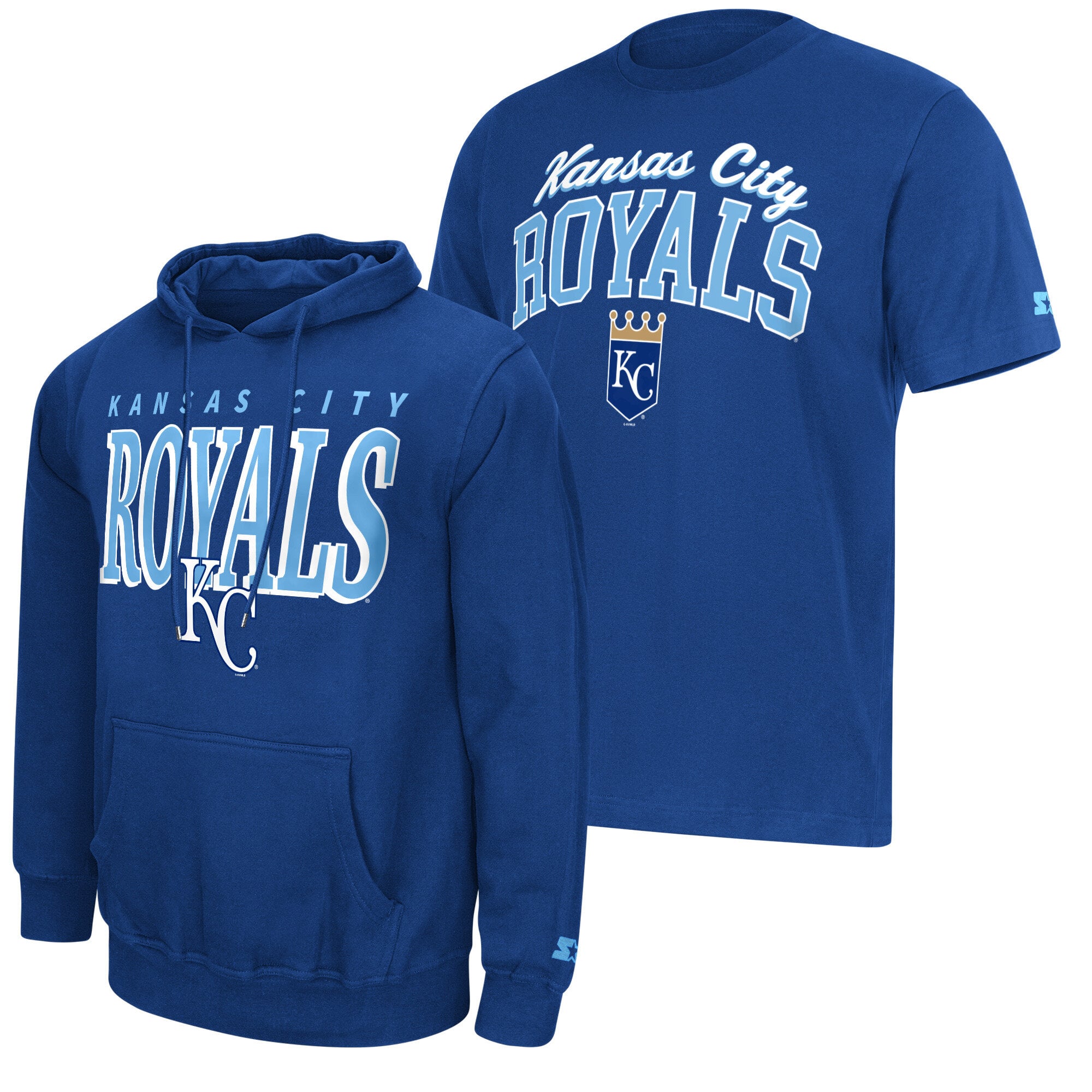 Pack sweat à capuche et t-shirt Starter Royal Kansas City Royals pour homme